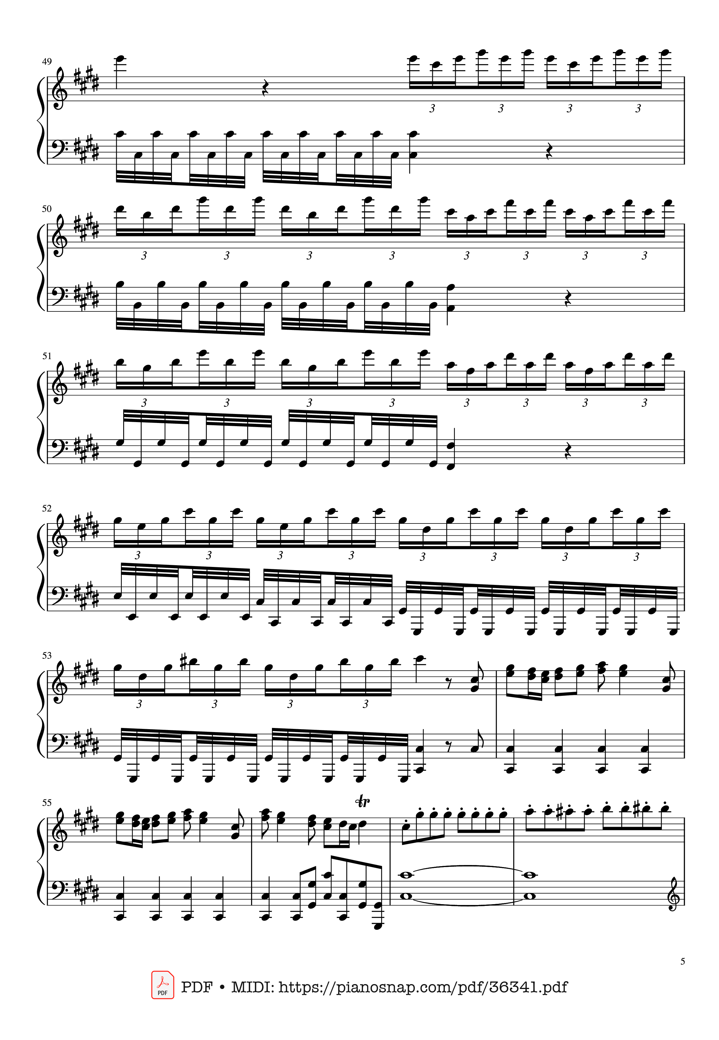 Page 5 of Sheet music PDF Piano Vivaldi