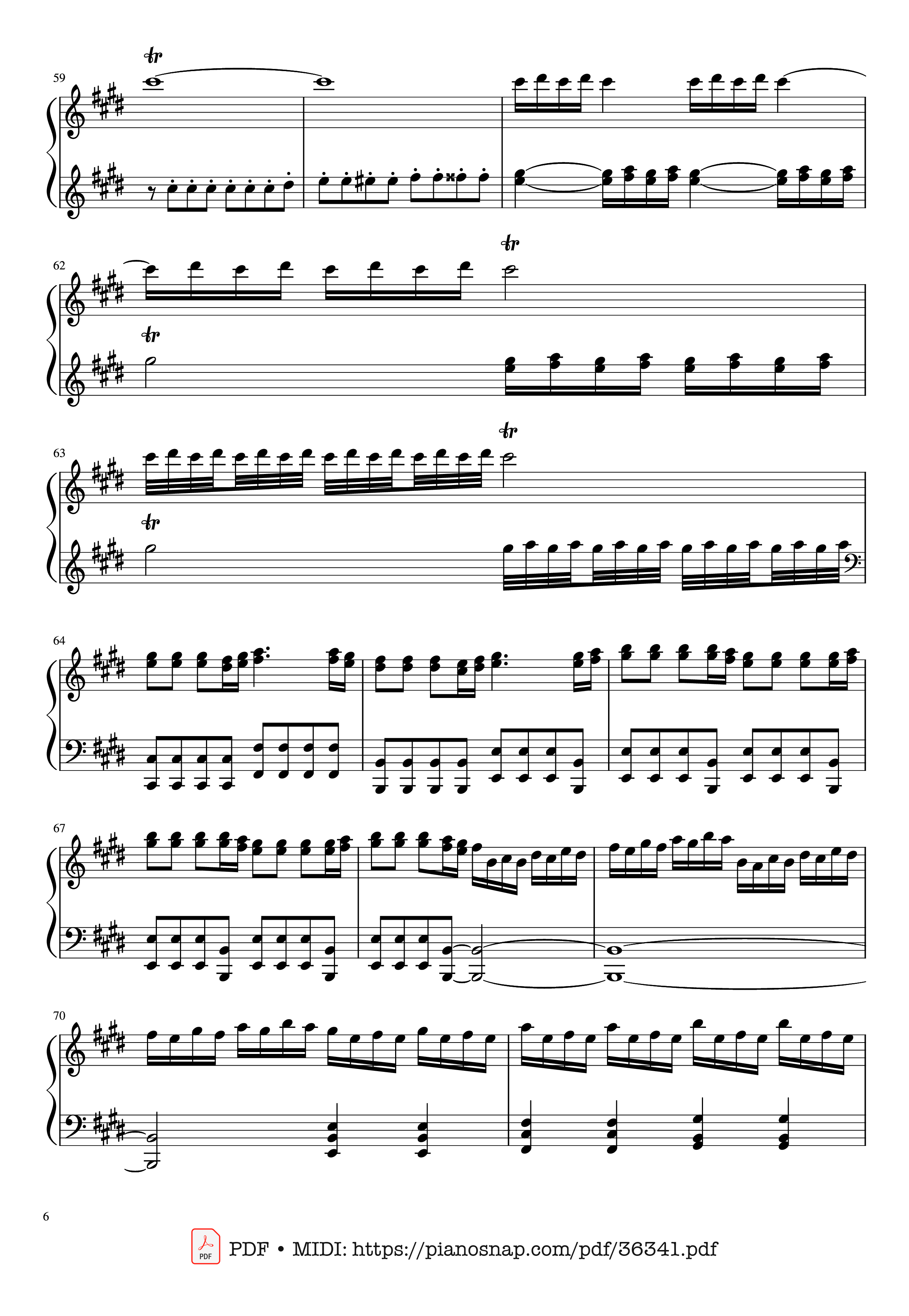 Page 6 of Sheet music PDF Piano Vivaldi