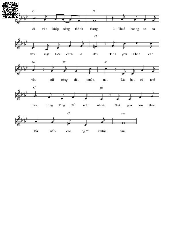 Page 2 of Sheet music PDF Yêu thương muộn màng - Lm. Văn Chi