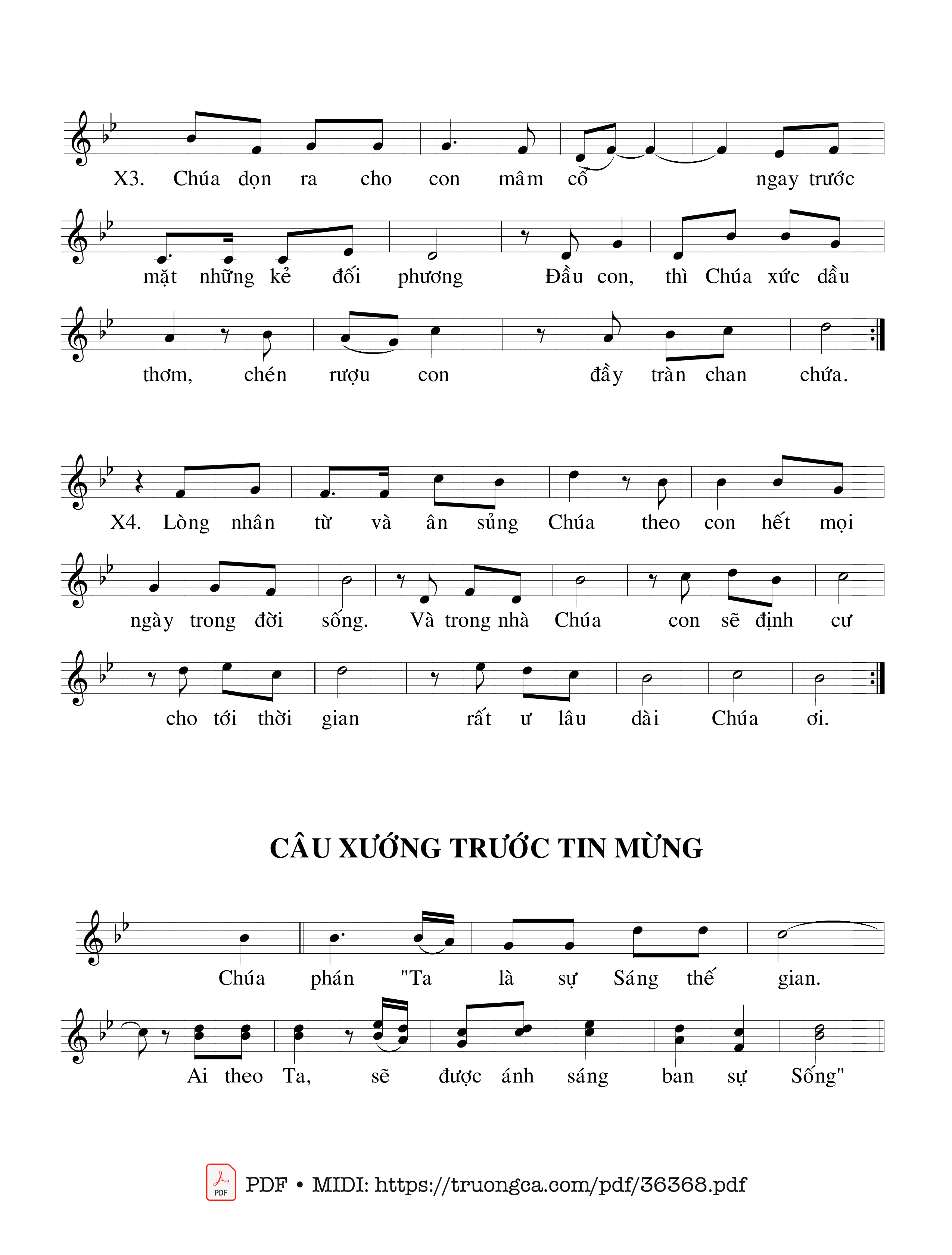 Page 2 of Sheet music PDF Thánh Vịnh 22, Chúa Nhật 4A Mùa Chay - Cao Huy Hoàng