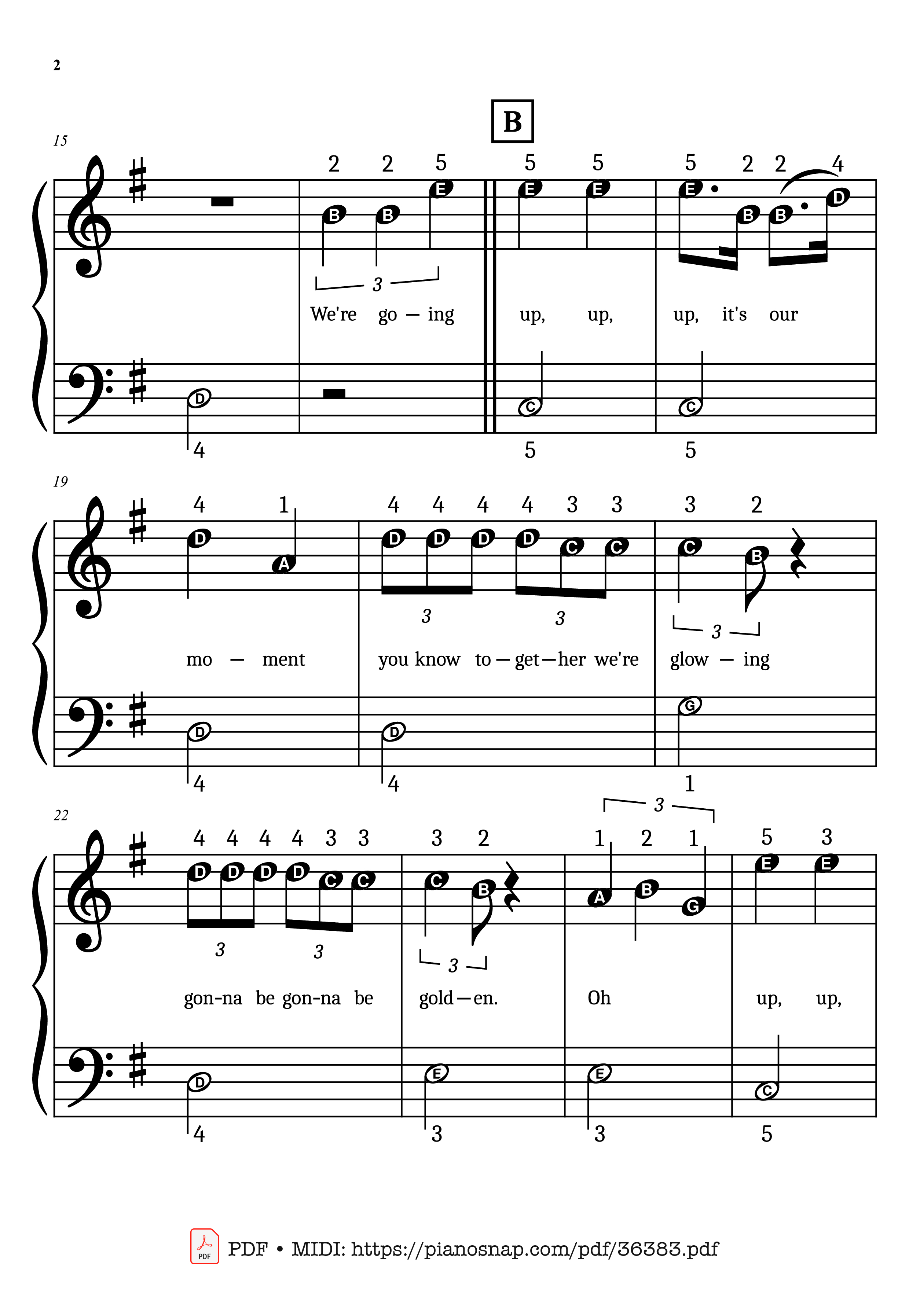 Page 2 of Sheet music PDF Piano Golden (KPop Demon Hunters) Simplified Piano - KPop Demon Hunters