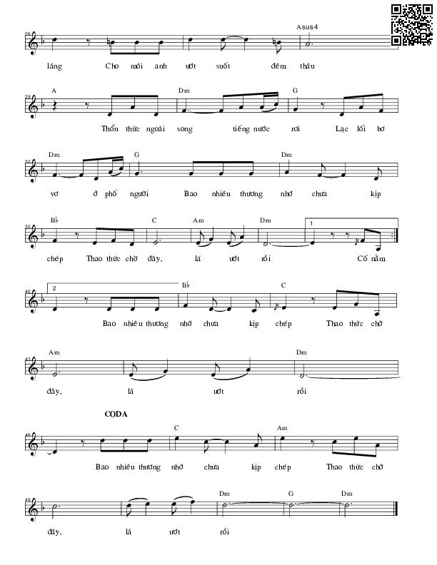 Page 2 of Sheet music PDF Một giấc mơ - Võ Tá Hân