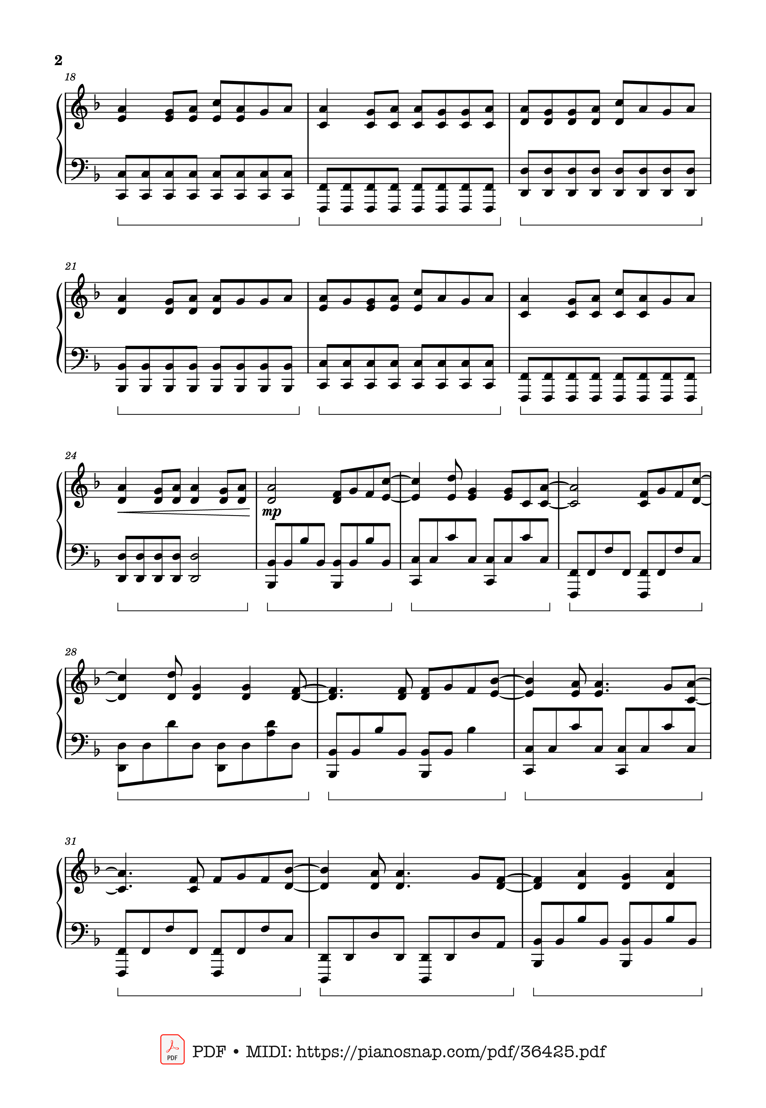 Page 2 of Sheet music PDF Piano Babydoll (Full Piano Cover) - BoyWithUke