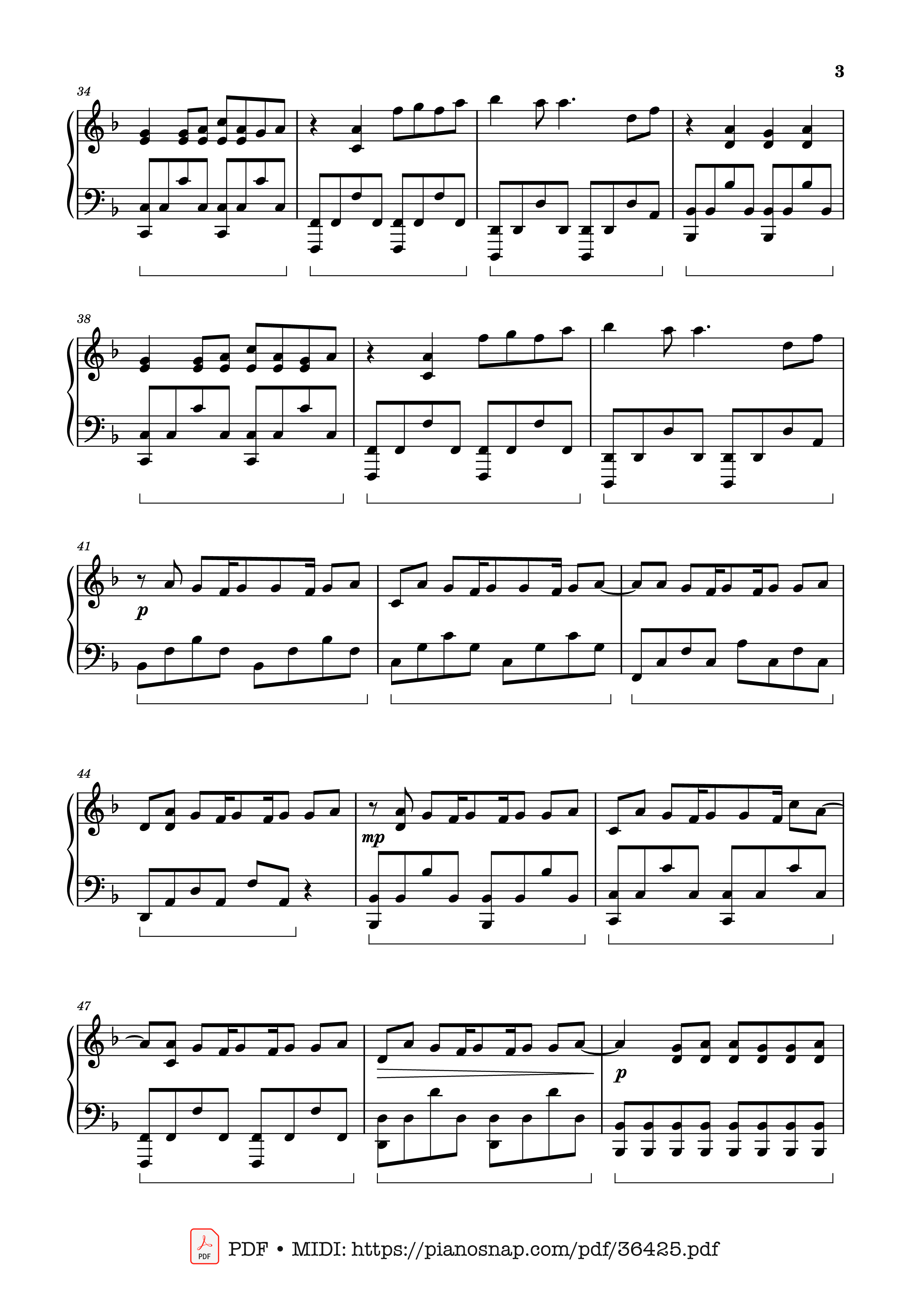 Page 3 of Sheet music PDF Piano Babydoll (Full Piano Cover) - BoyWithUke