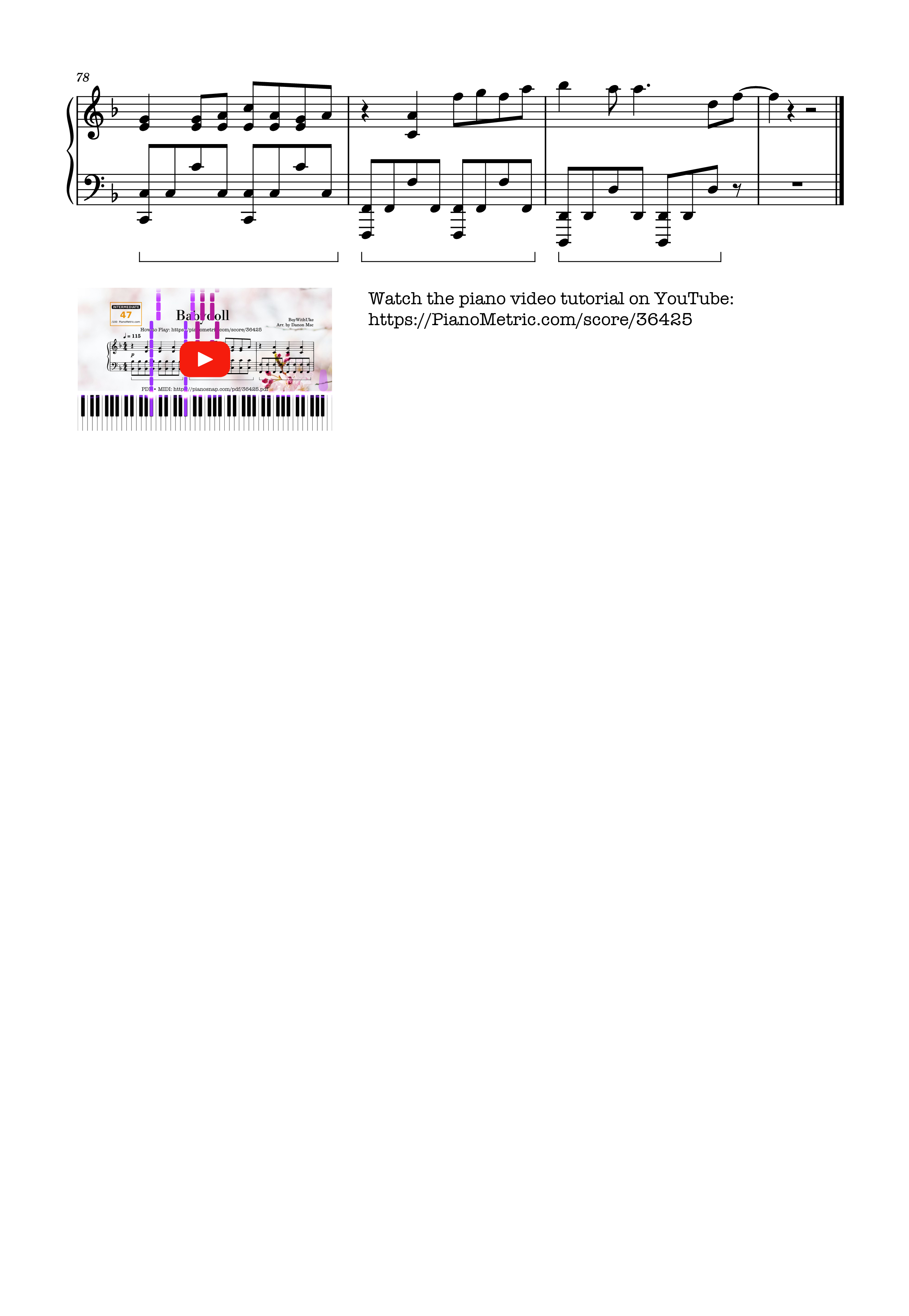 Page 6 of Sheet music PDF Piano Babydoll (Full Piano Cover) - BoyWithUke