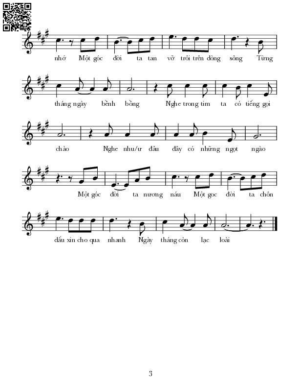 Page 3 of Sheet music PDF Một góc đời - Lê Tín Hương