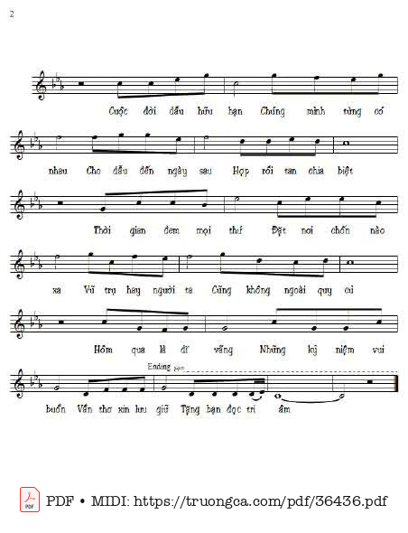 Page 2 of Sheet music PDF Có nhau trong đời - Hà Lan Phương