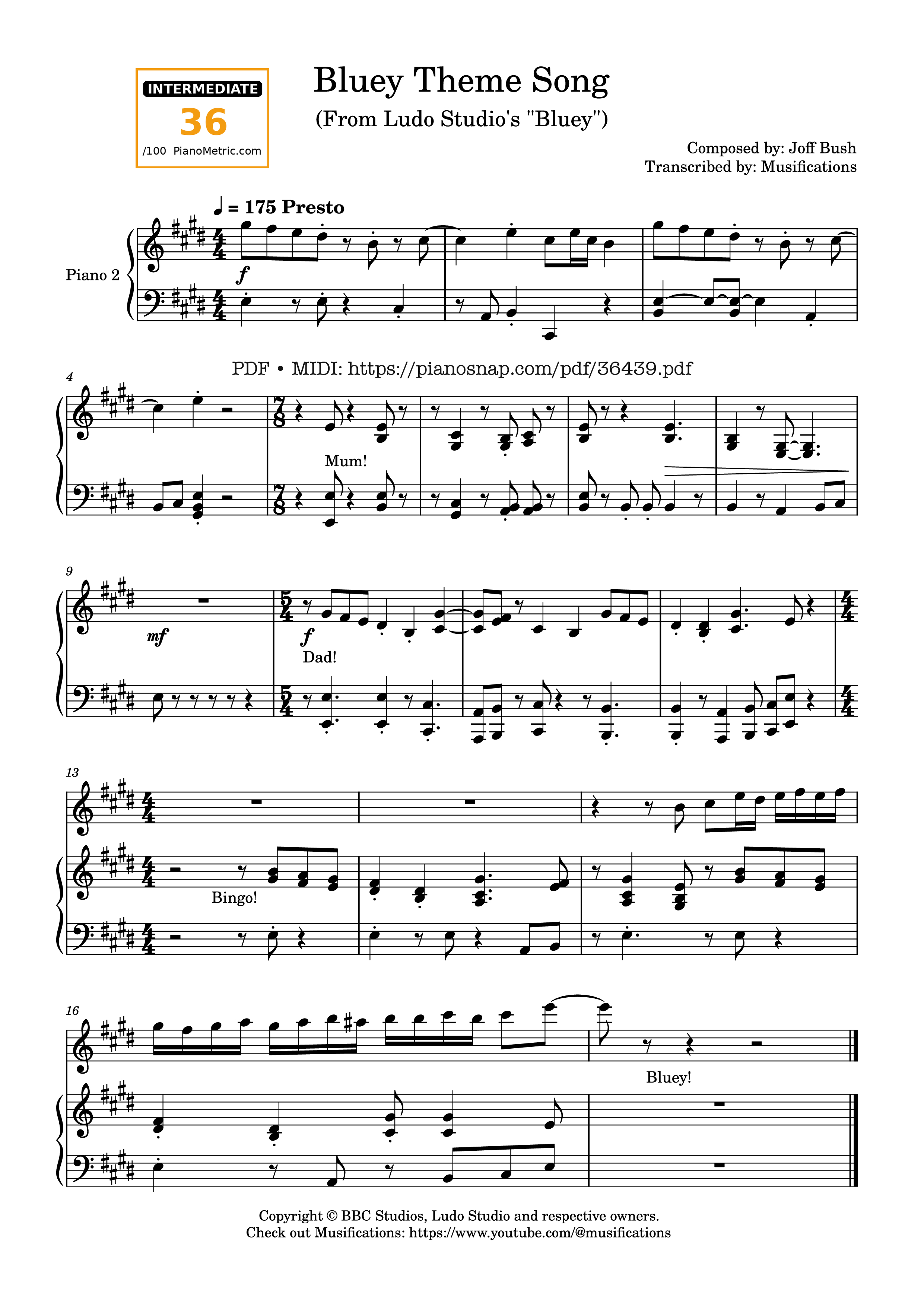Page 1 of Sheet music PDF Piano Ludo Studio