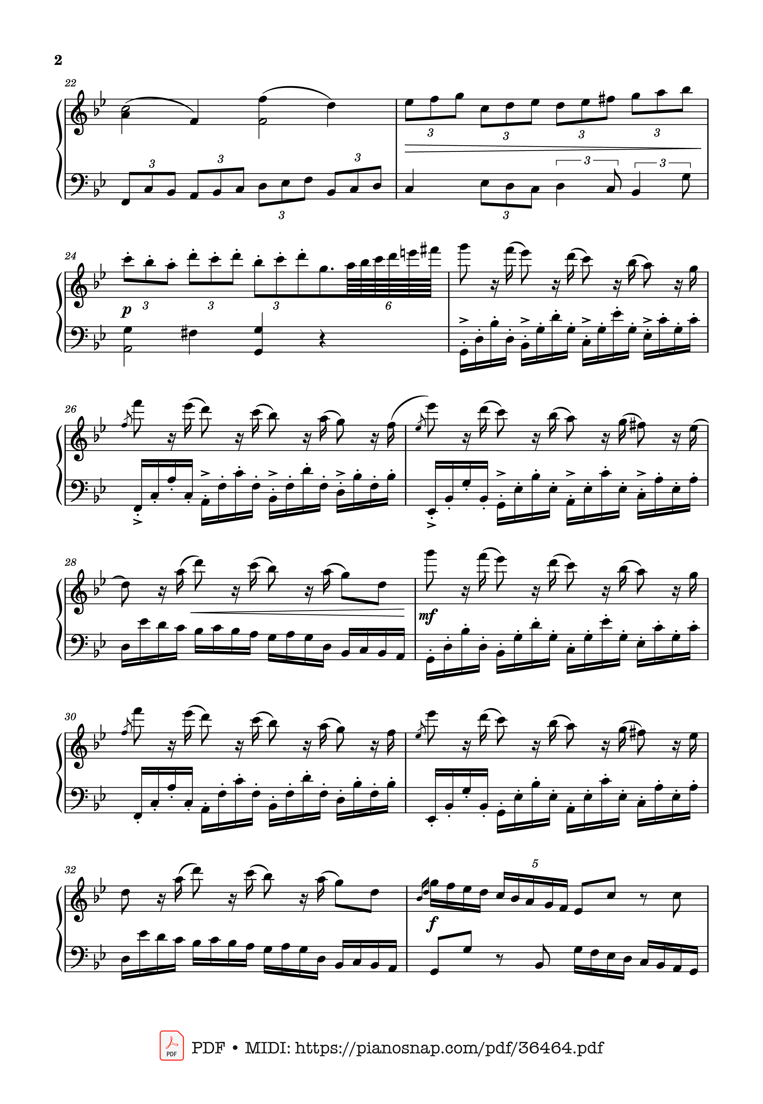 Page 2 of Sheet music PDF Piano Johan Halvorsen Passacaglia, Op. 20 No. 2 (Piano Solo) - Johan Halvorsen