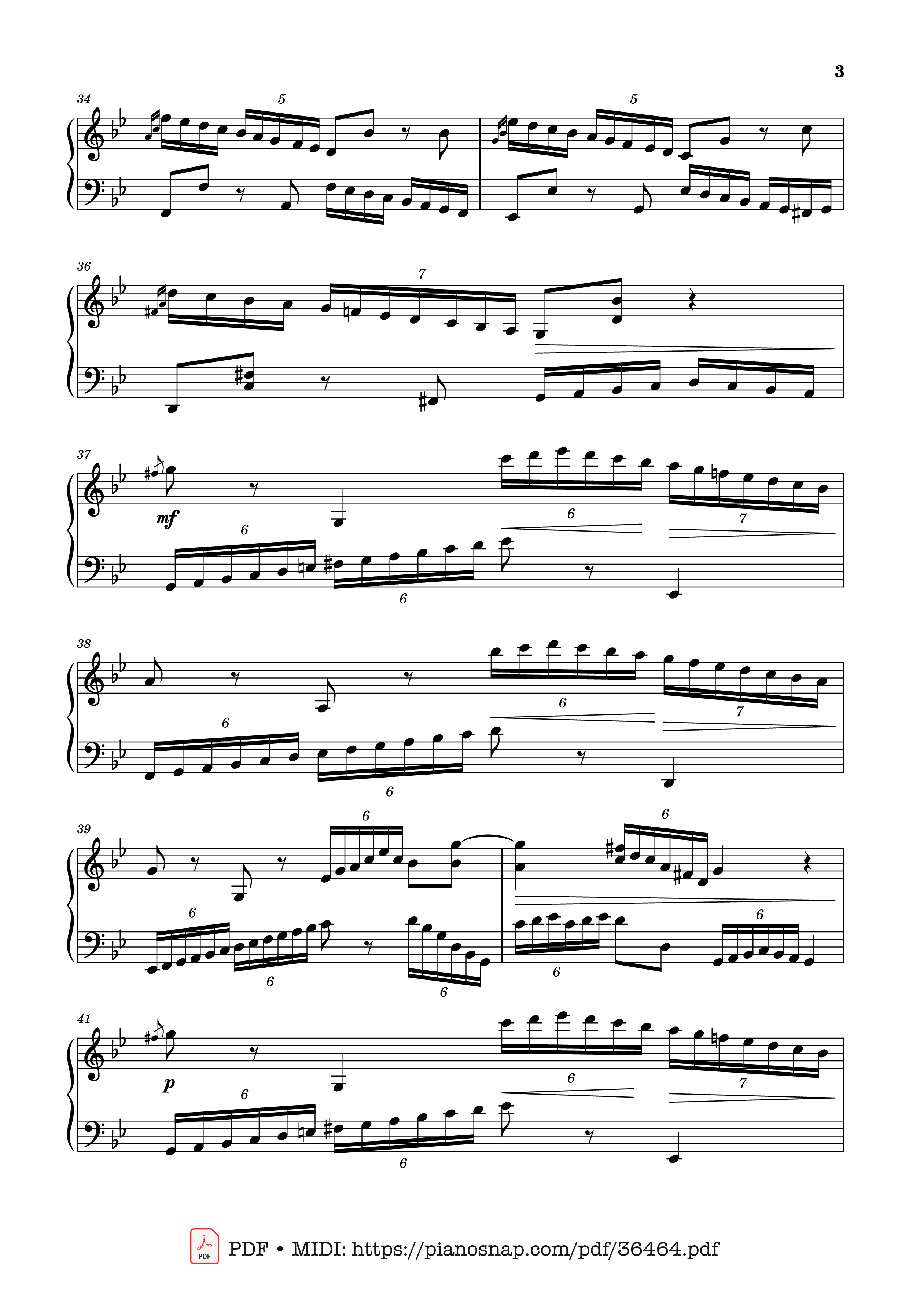 Page 3 of Sheet music PDF Piano Johan Halvorsen Passacaglia, Op. 20 No. 2 (Piano Solo) - Johan Halvorsen
