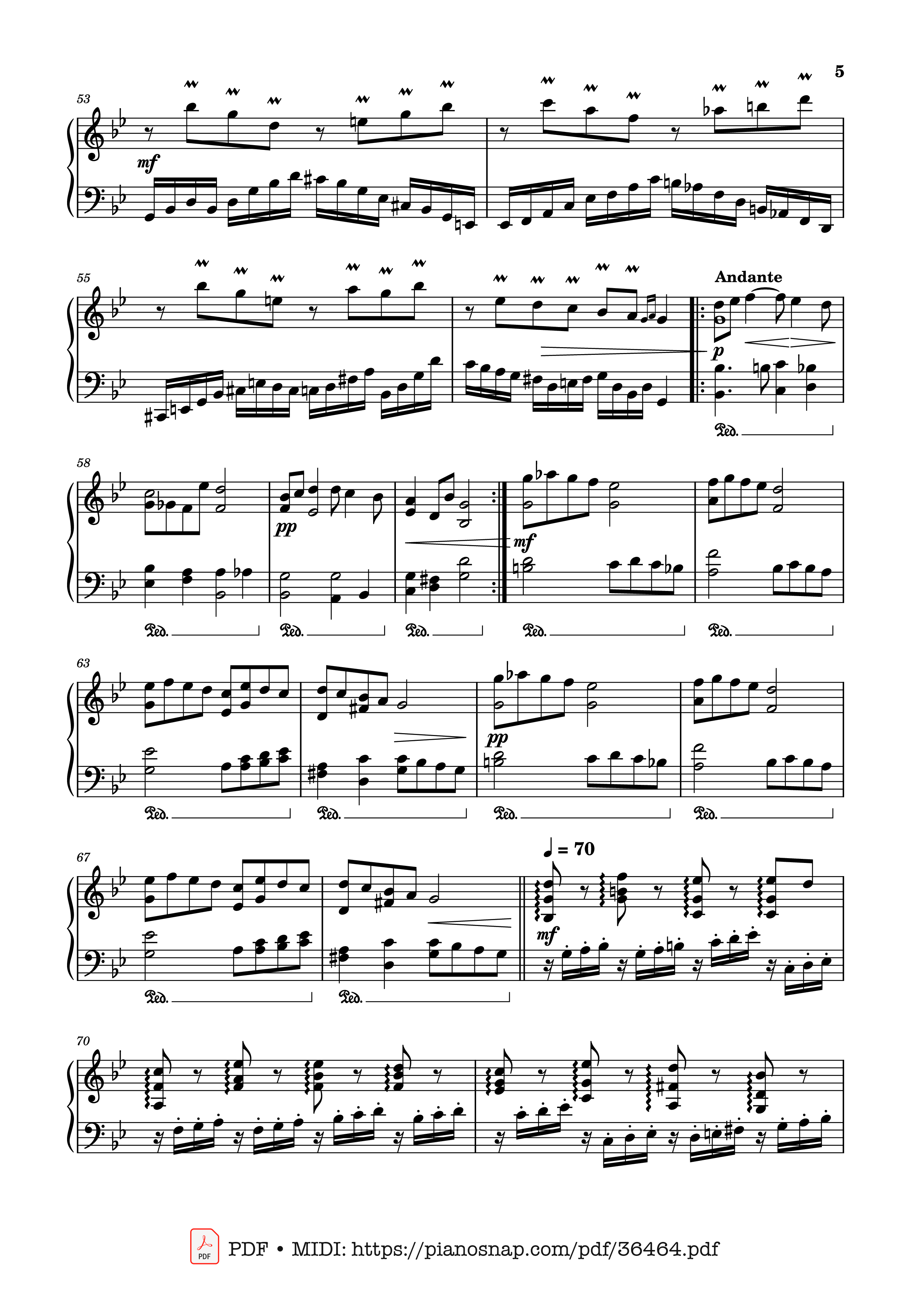 Page 5 of Sheet music PDF Piano Johan Halvorsen Passacaglia, Op. 20 No. 2 (Piano Solo) - Johan Halvorsen