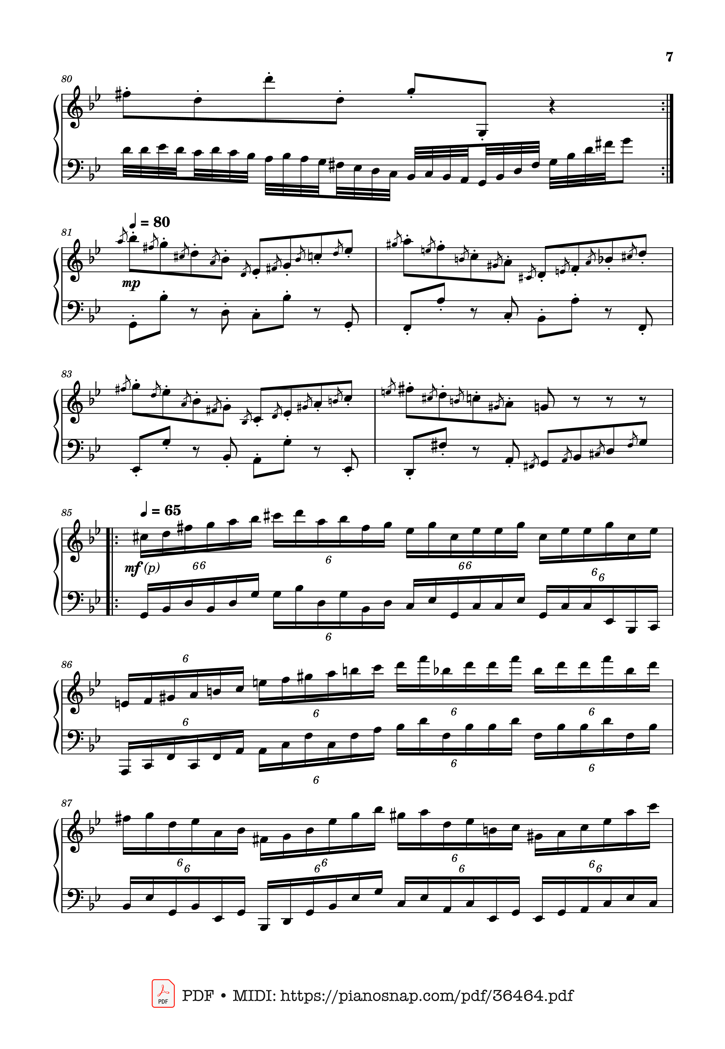 Page 7 of Sheet music PDF Piano Johan Halvorsen Passacaglia, Op. 20 No. 2 (Piano Solo) - Johan Halvorsen