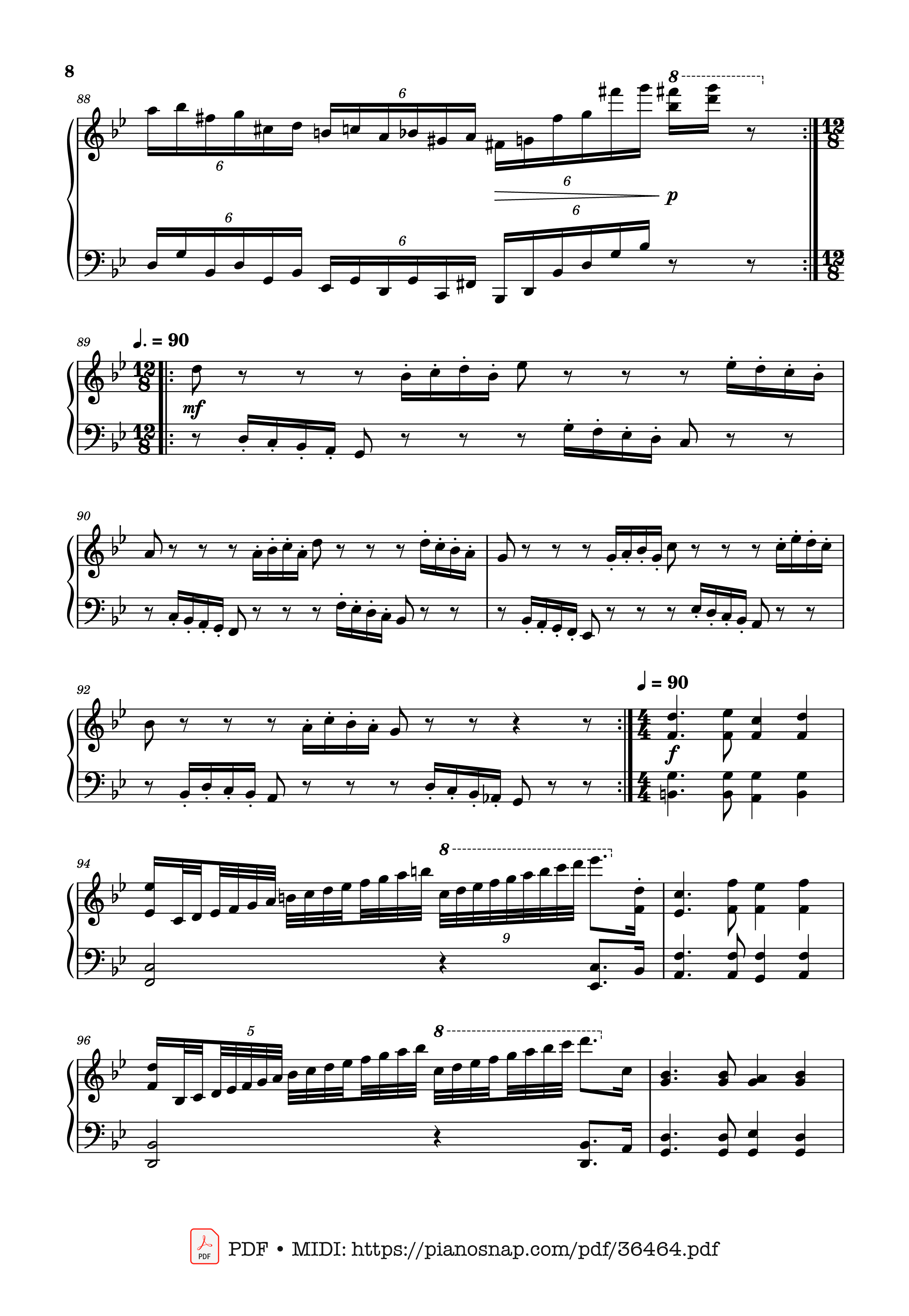 Page 8 of Sheet music PDF Piano Johan Halvorsen Passacaglia, Op. 20 No. 2 (Piano Solo) - Johan Halvorsen