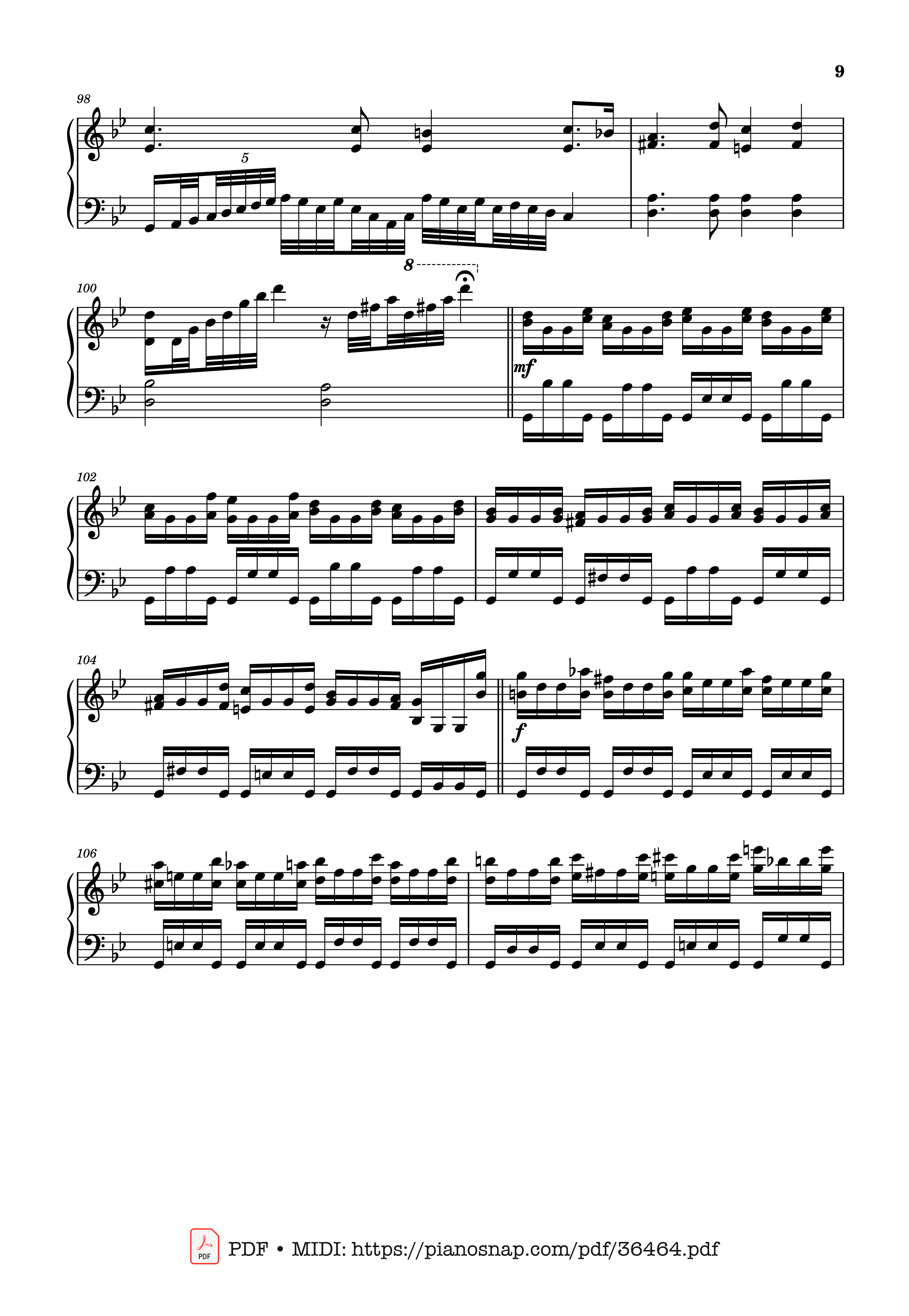 Page 9 of Sheet music PDF Piano Johan Halvorsen Passacaglia, Op. 20 No. 2 (Piano Solo) - Johan Halvorsen