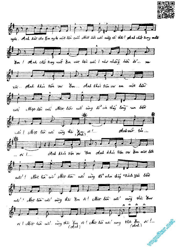Page 2 of Sheet music PDF Một lần cuối - Hoàng Thi Thơ