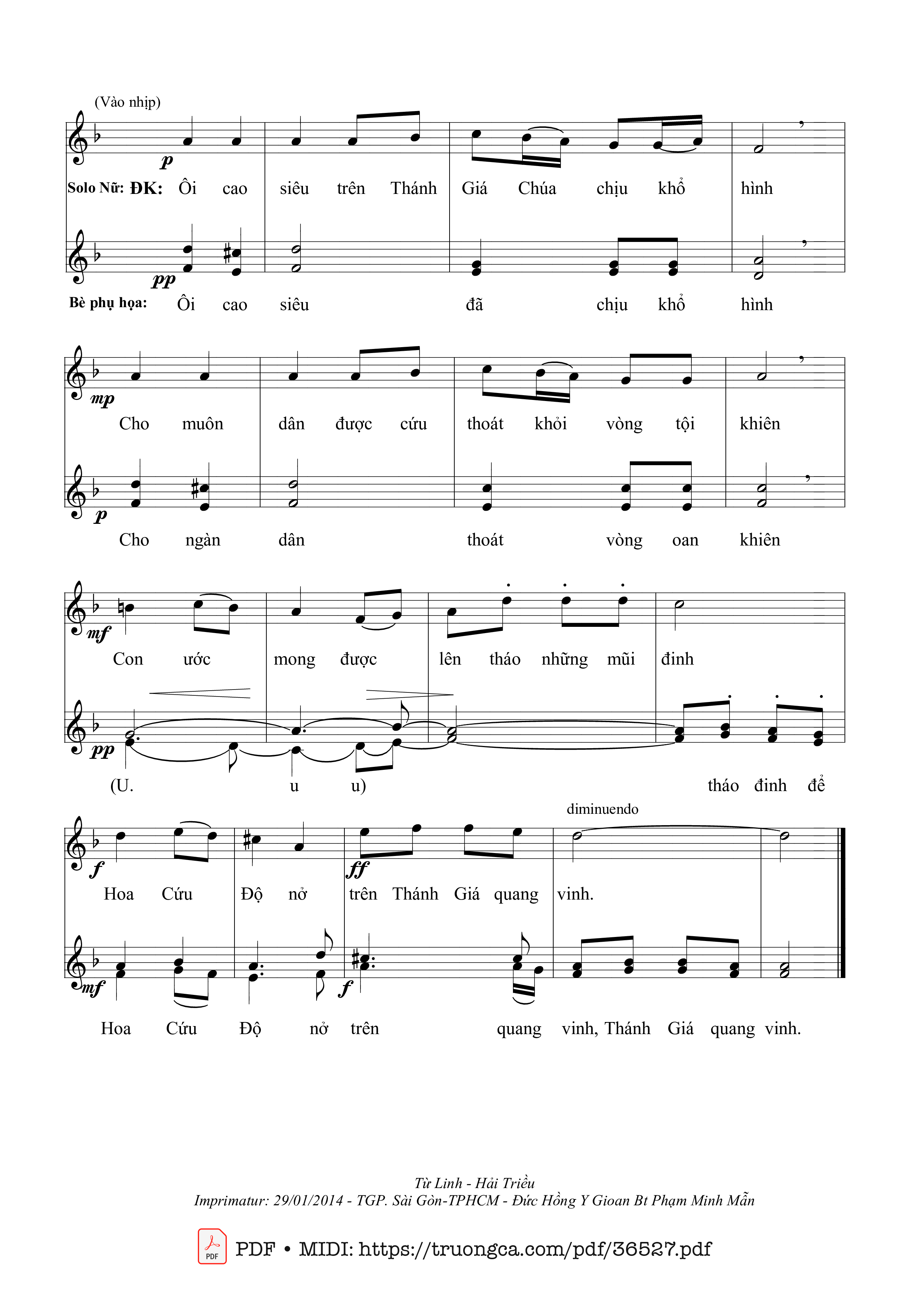 Page 2 of Sheet music PDF Bảy Lời Cuối Của Chúa Giêsu Trên Thánh Giá - Hải Triều &Amp; Từ Linh