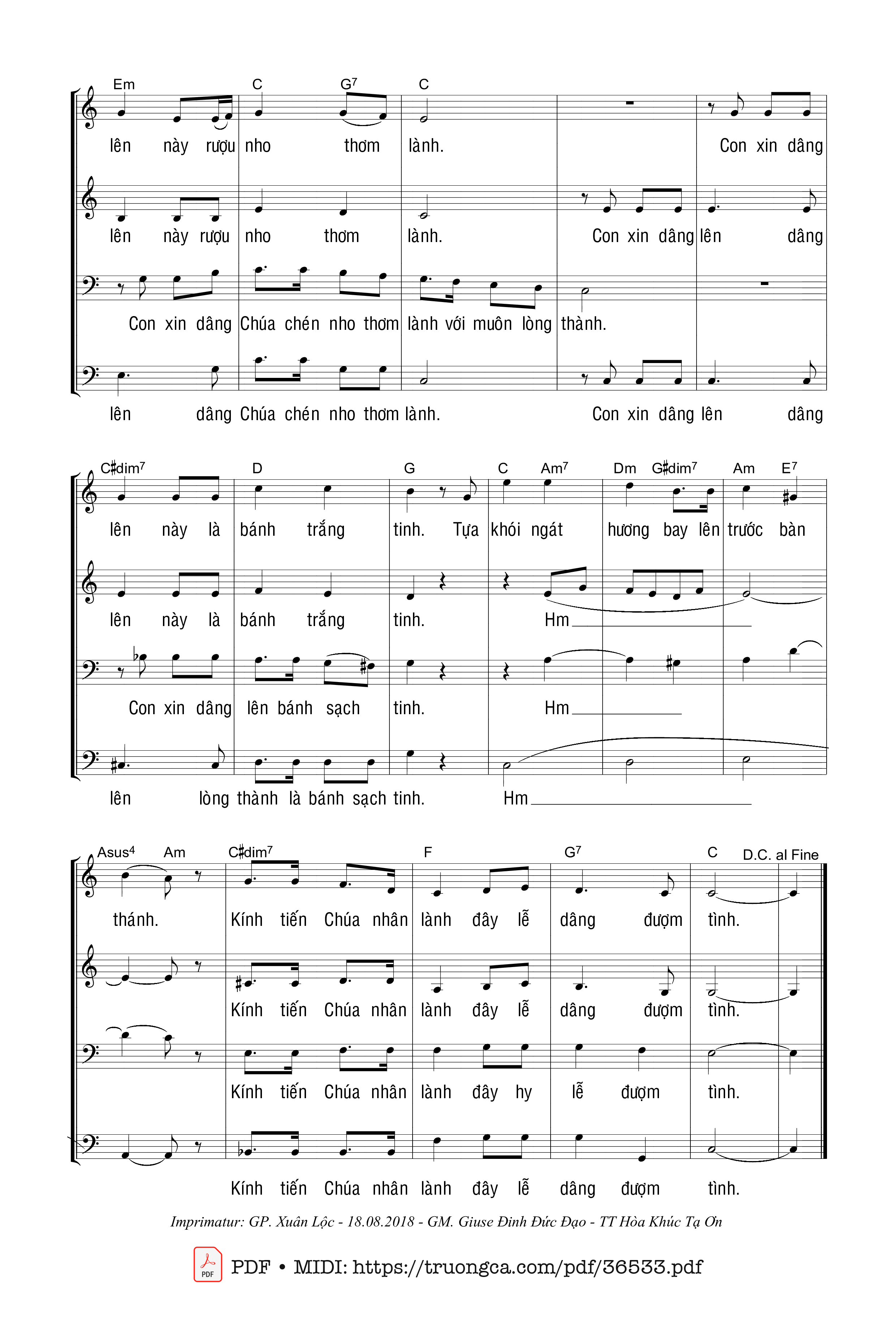 Page 3 of Sheet music PDF Hy Lễ Tình Yêu - Thế Thông