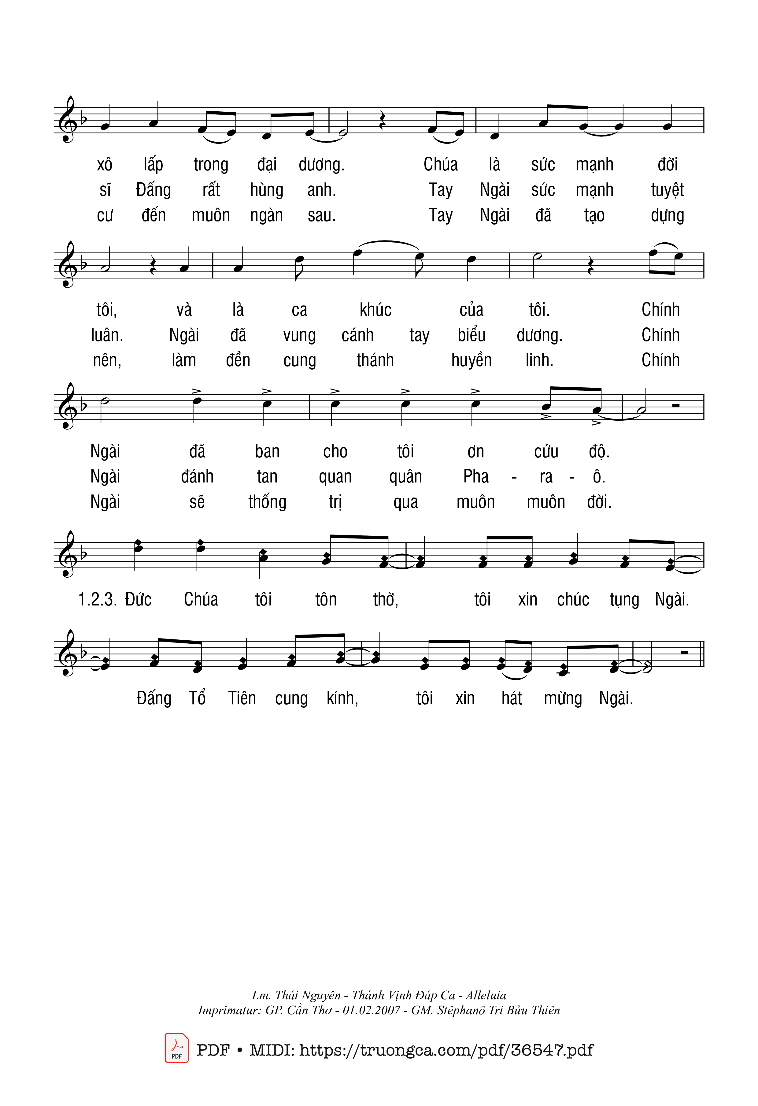Page 2 of Sheet music PDF Hát Mừng Chúa - Bài Đọc 3 (Xh. 15) - Thái Nguyên