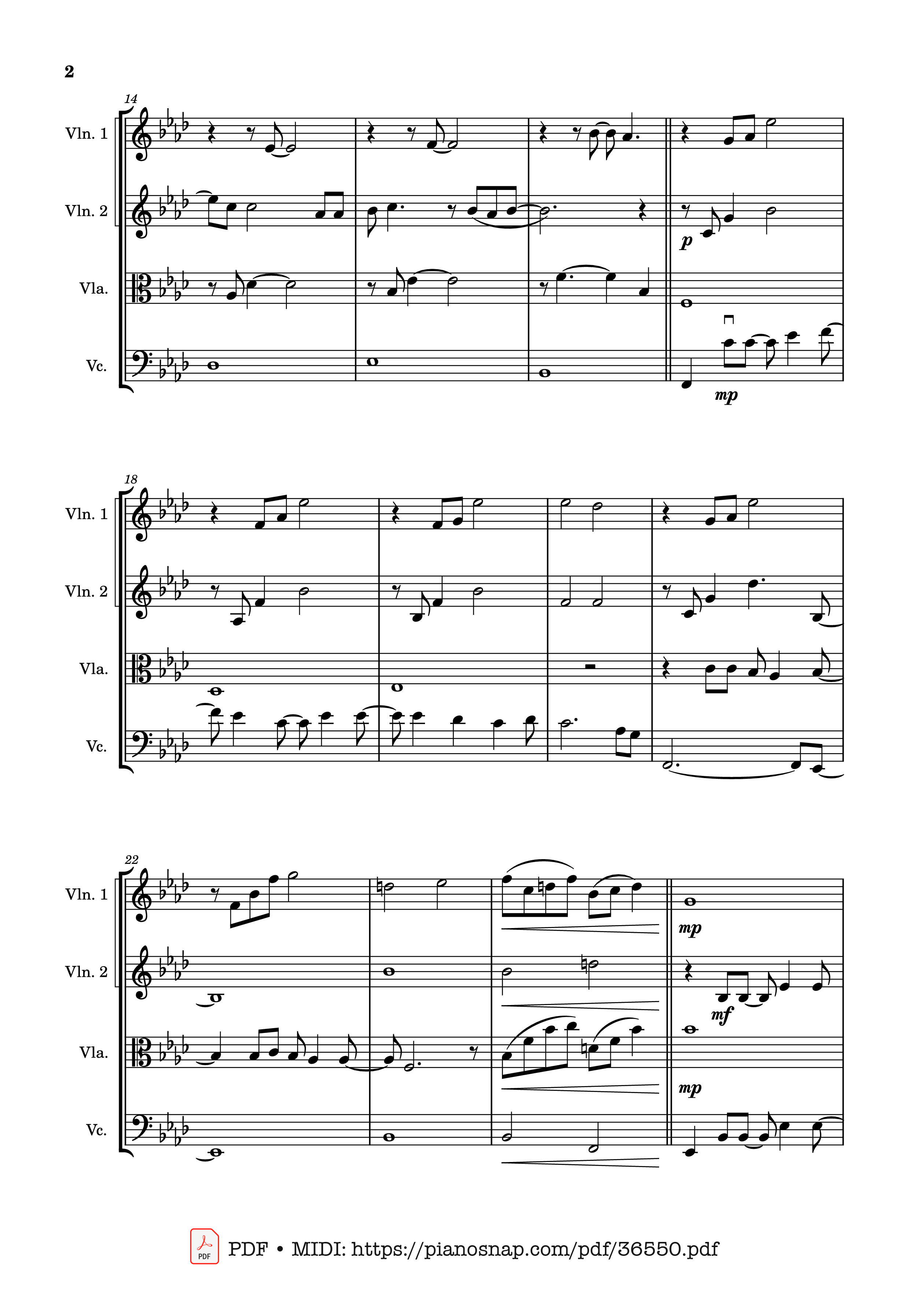 Page 2 of Sheet music PDF Let It Go - string quartet Violin - Walt Disney