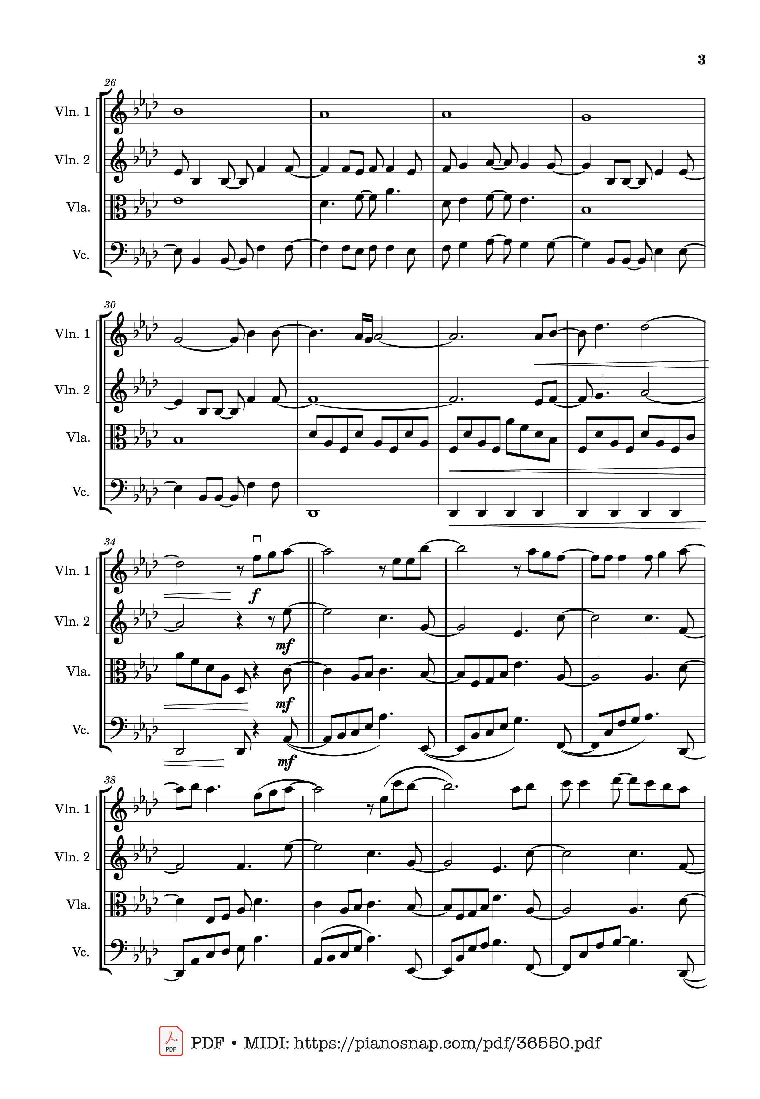 Page 3 of Sheet music PDF Let It Go - string quartet Violin - Walt Disney