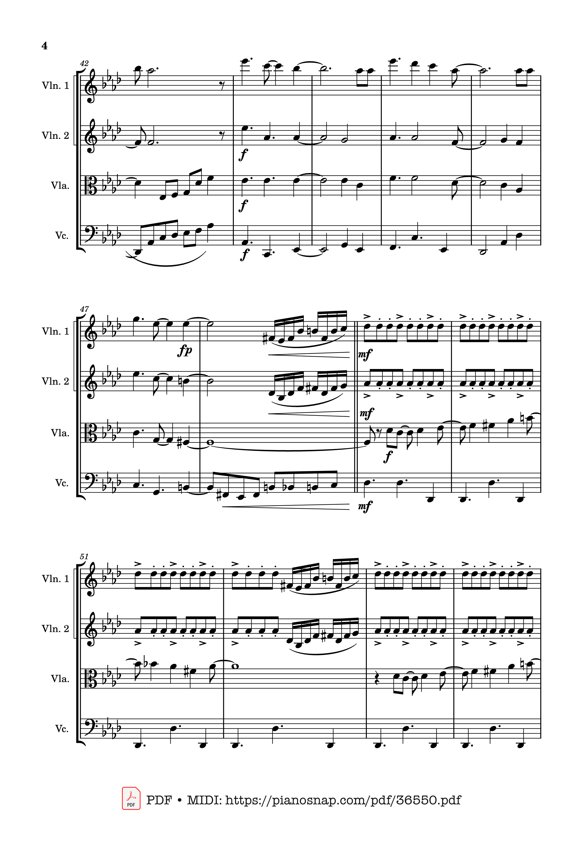 Page 4 of Sheet music PDF Let It Go - string quartet Violin - Walt Disney
