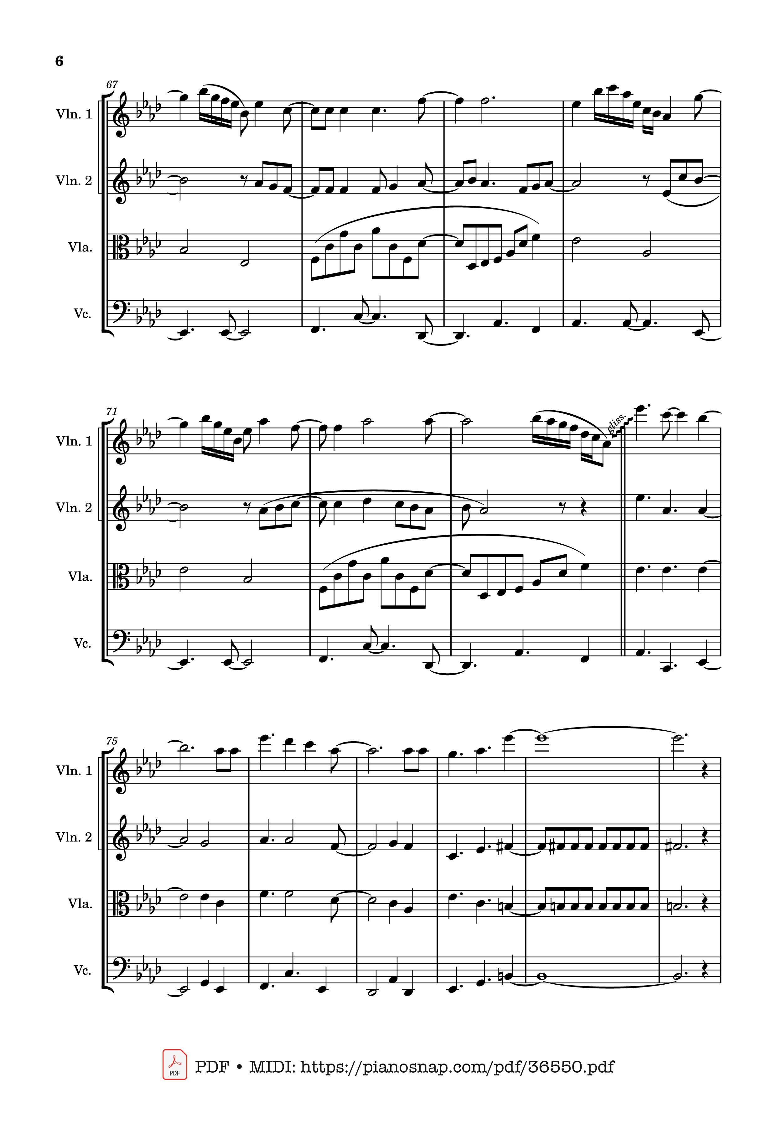 Page 6 of Sheet music PDF Let It Go - string quartet Violin - Walt Disney