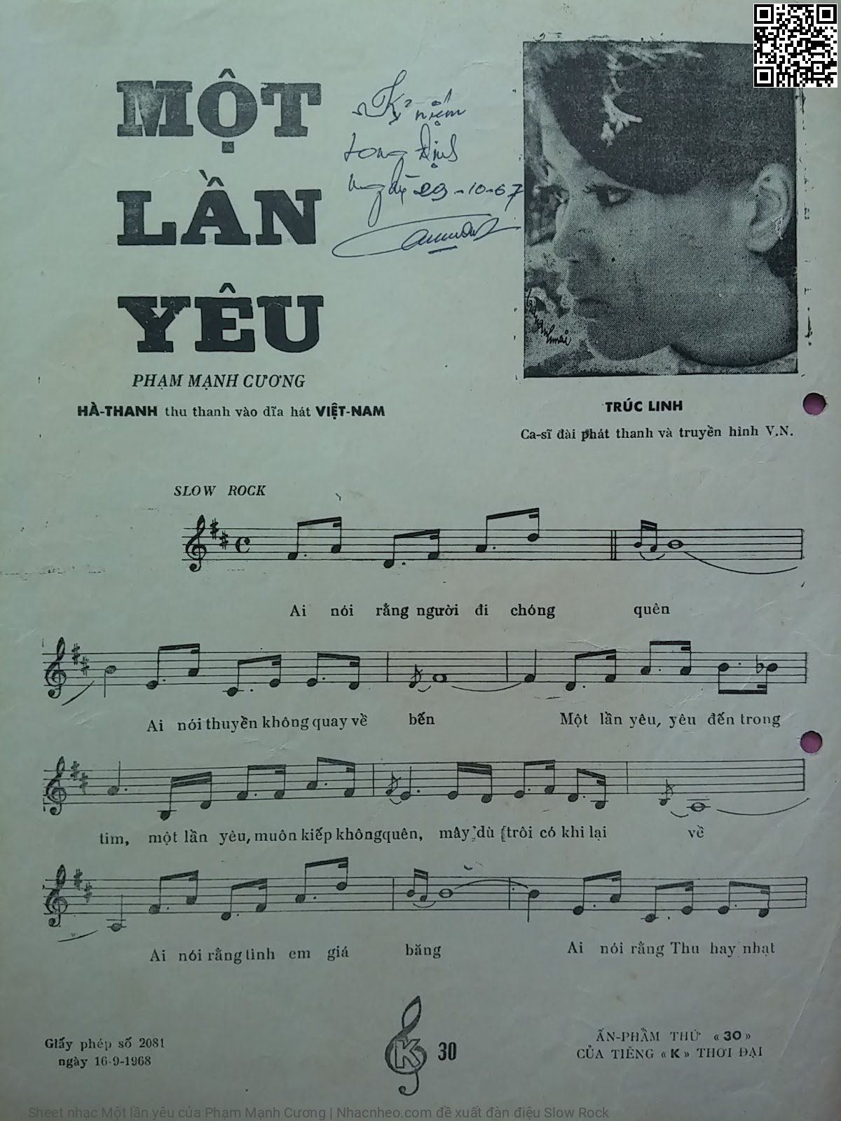 Page 2 of Sheet music PDF Một lần yêu - Phạm Mạnh Cương