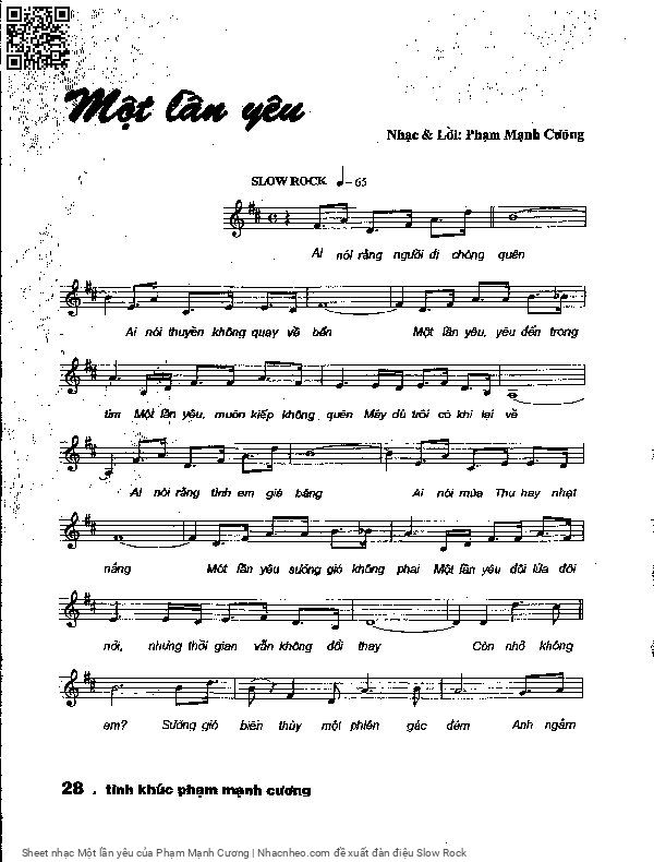 Page 5 of Sheet music PDF Một lần yêu - Phạm Mạnh Cương