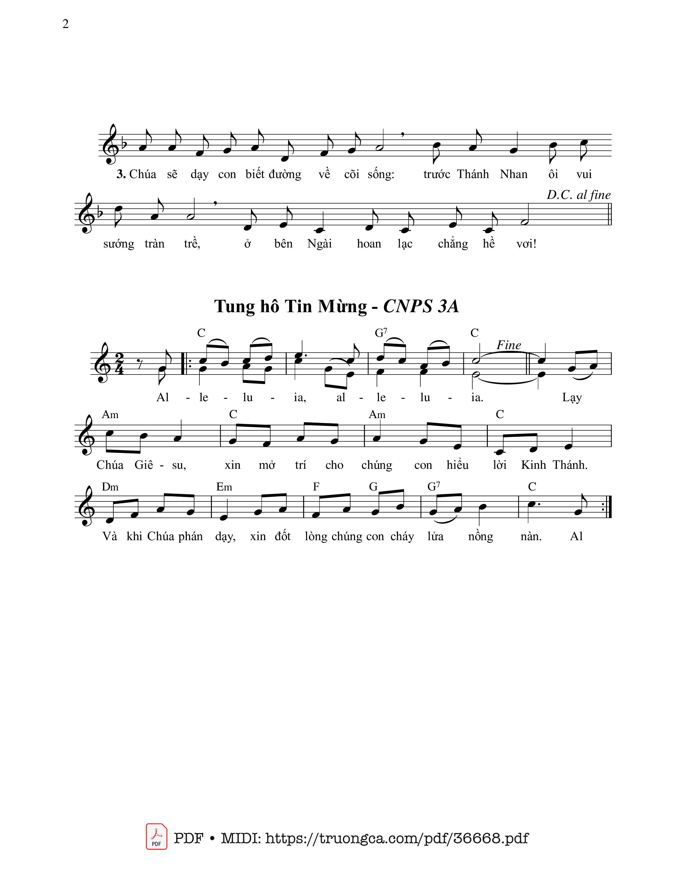 Page 2 of Sheet music PDF Thánh Vịnh 15, Đường Về Cõi Sống - Ngọc Cẩn