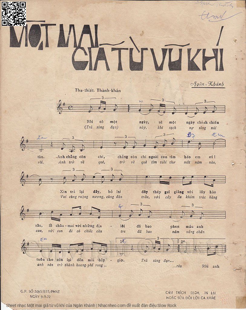 Page 2 of Sheet music PDF Một mai giã từ vũ khí - Ngân Khánh