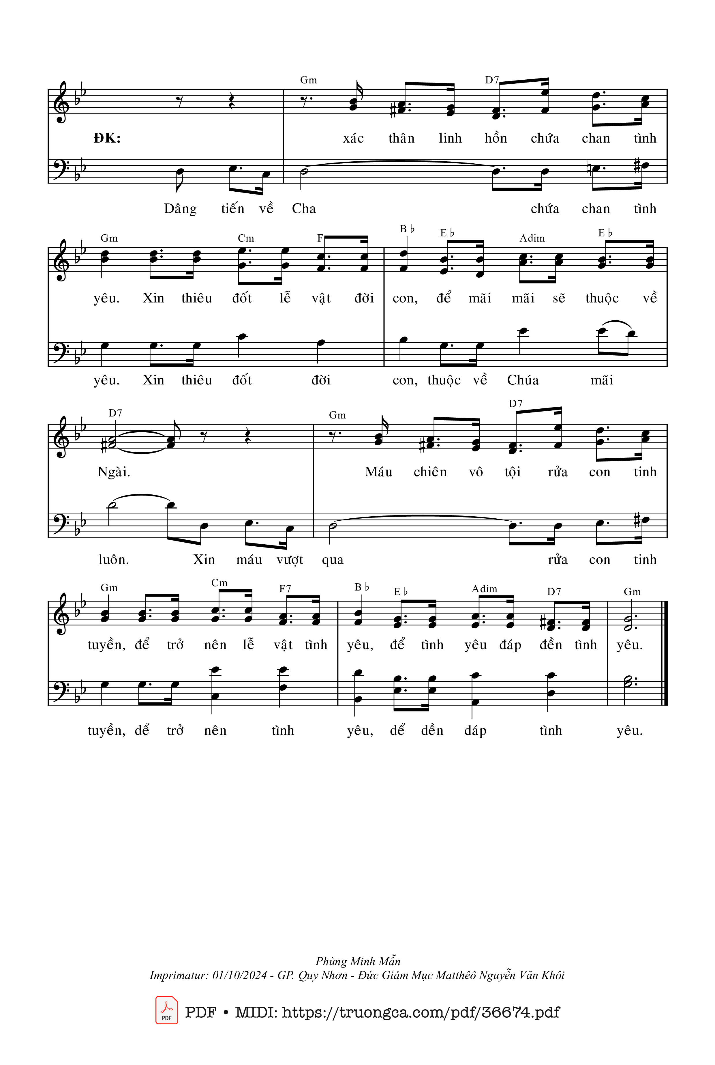 Page 2 of Sheet music PDF Lễ Vật Tình Yêu - Phùng Minh Mẫn