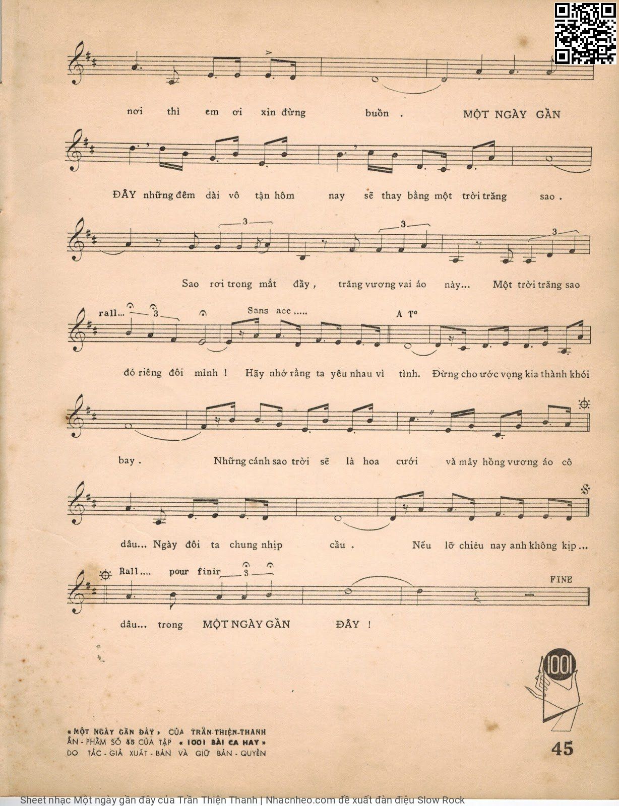 Page 3 of Sheet music PDF Một ngày gần đây - Trần Thiện Thanh