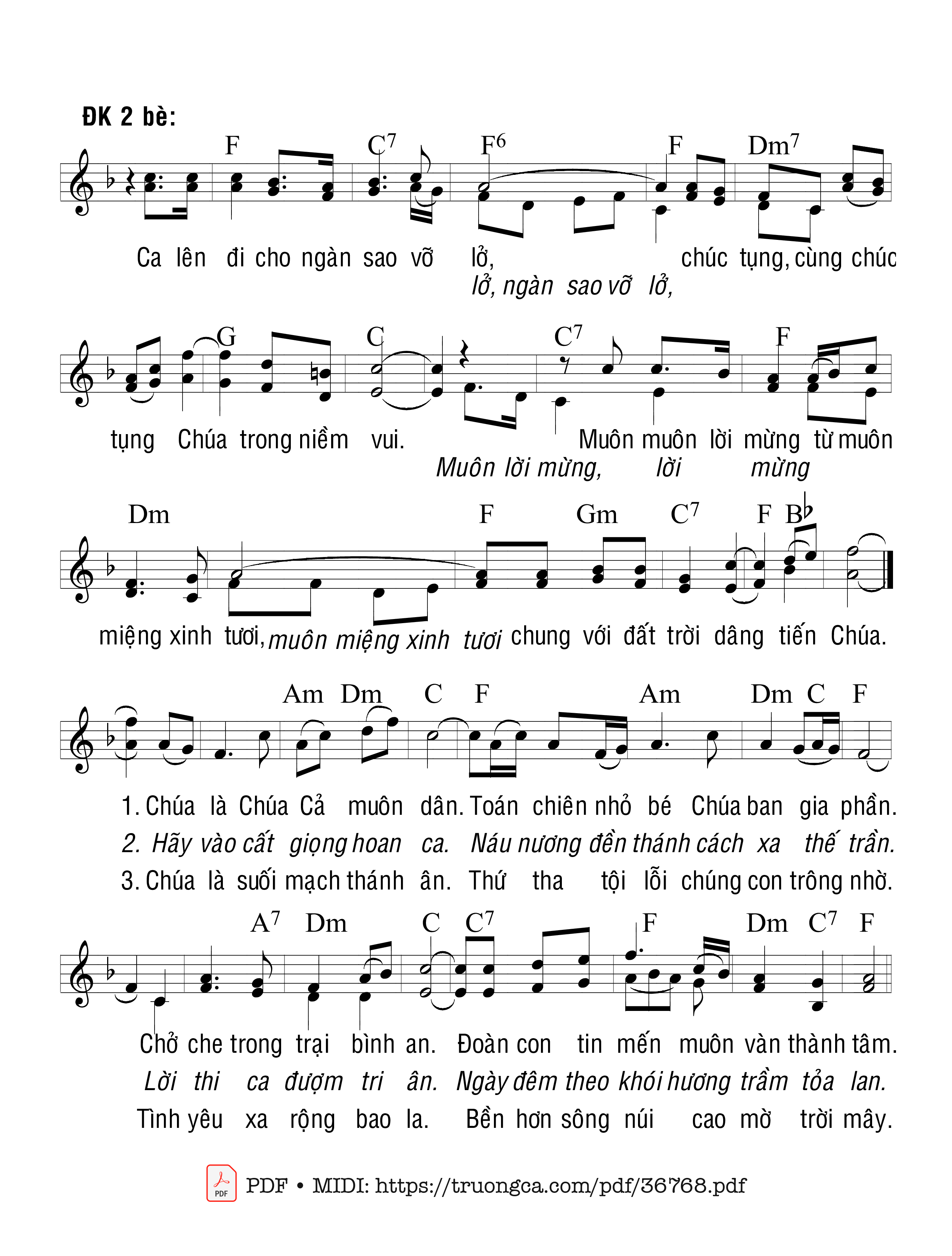 Page 2 of Sheet music PDF Ca Lên Đi 1 - Kim Long