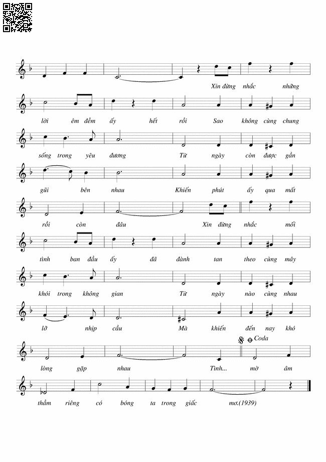 Page 2 of Sheet music PDF Bẽ bàng - Lê Yên