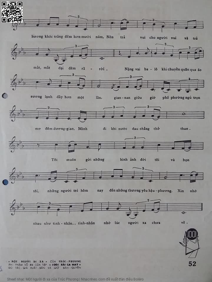 Page 4 of Sheet music PDF Một người đi xa - Trúc Phương