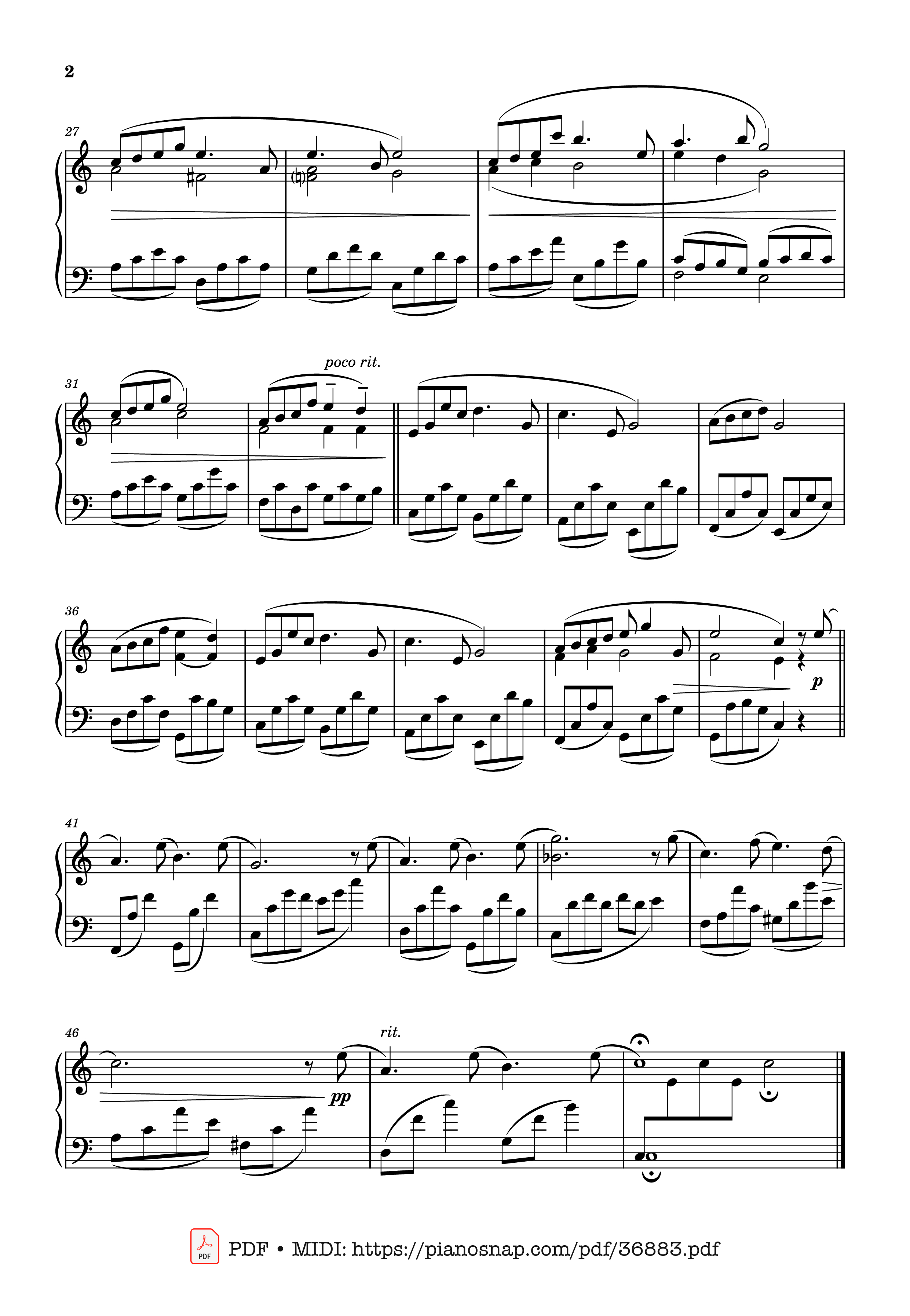 Page 2 of Sheet music PDF Piano L