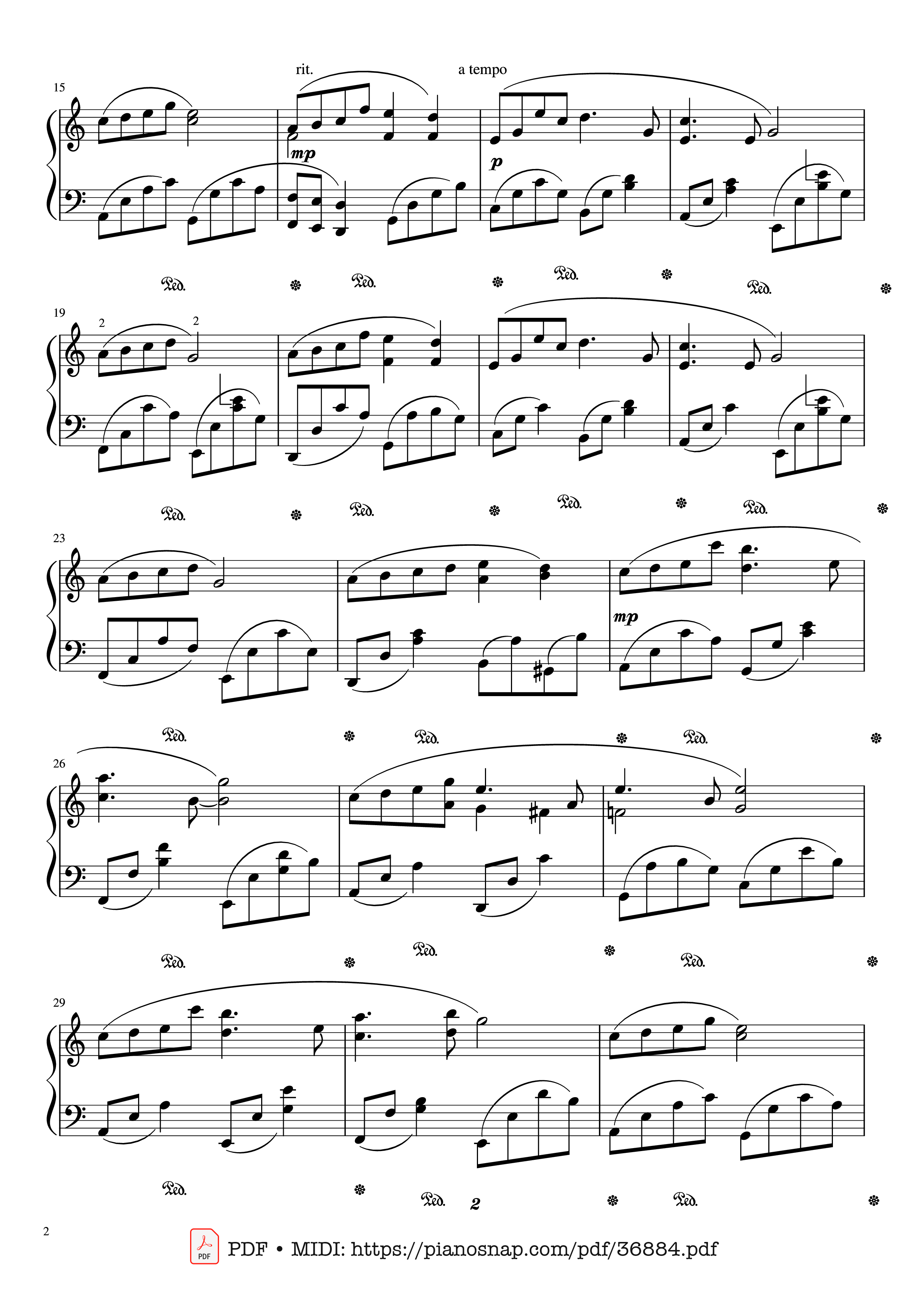 Page 2 of Sheet music PDF Piano L