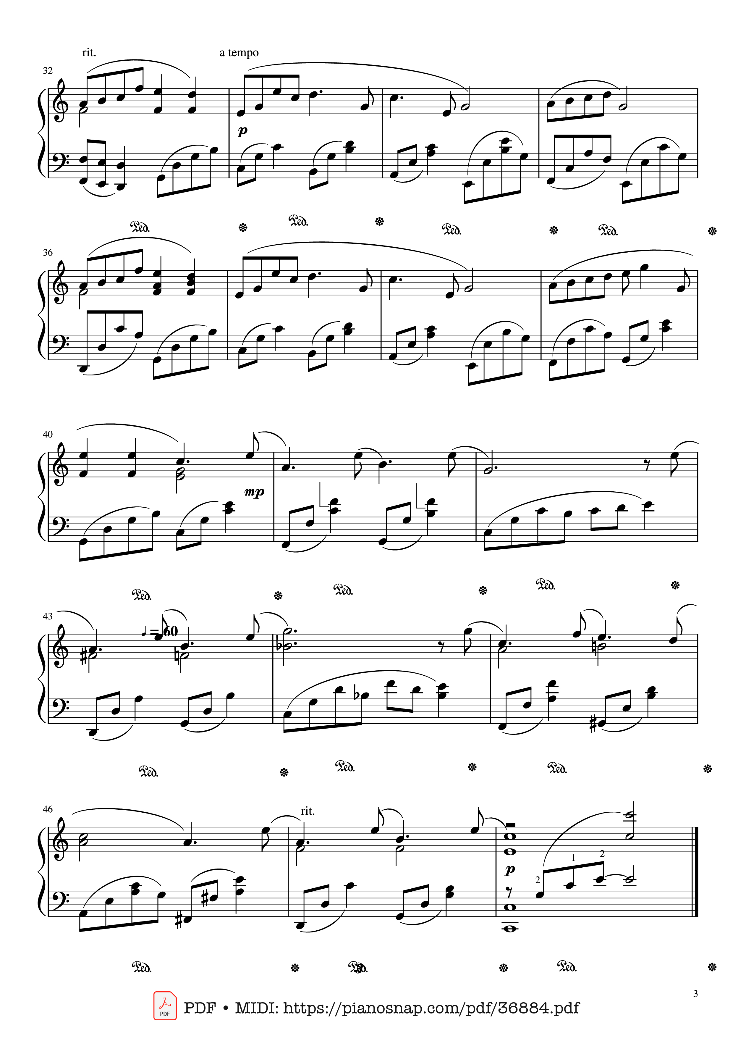 Page 3 of Sheet music PDF Piano L