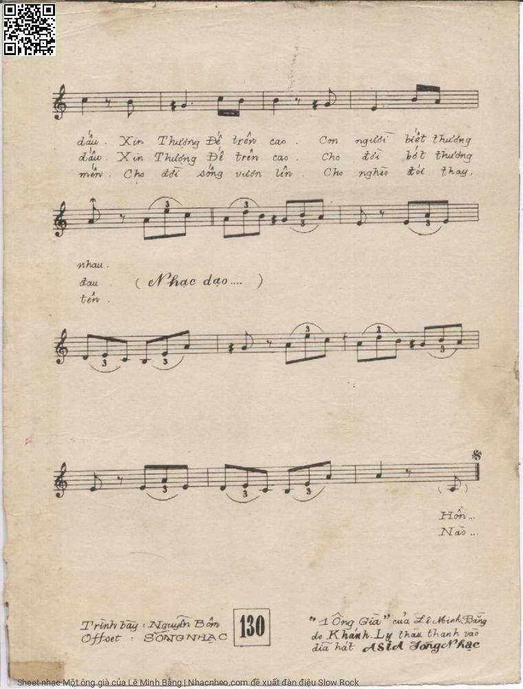 Page 3 of Sheet music PDF Một ông già - Lê Minh Bằng