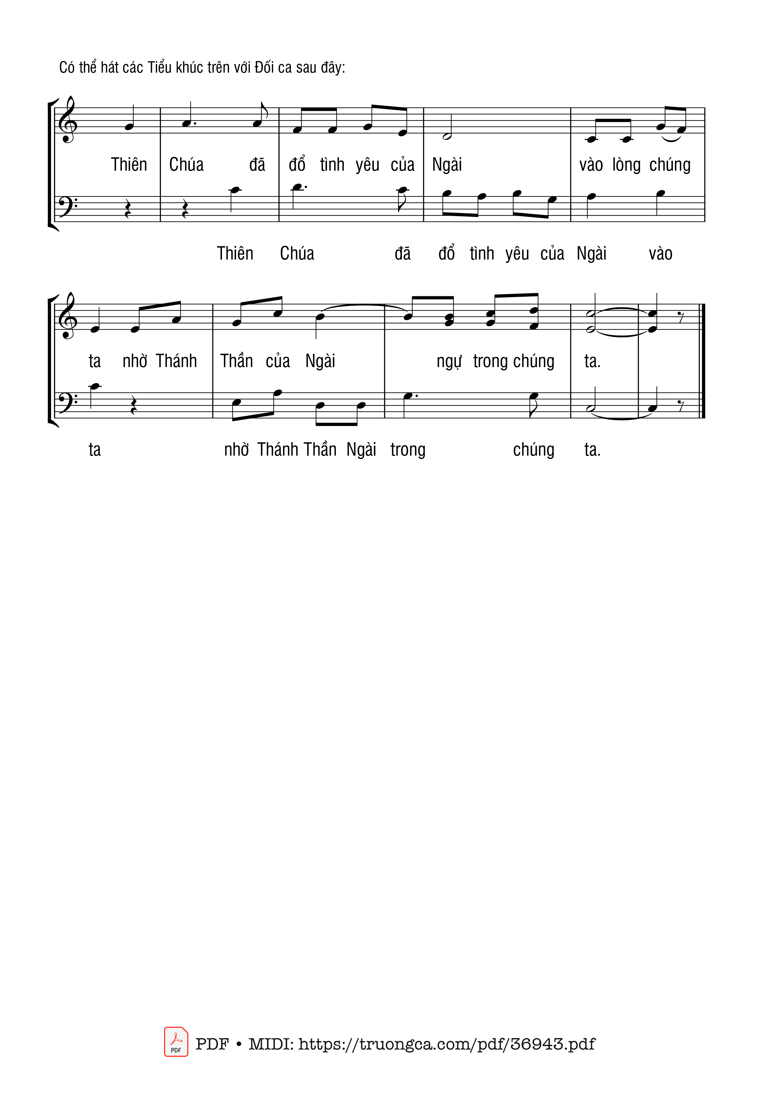 Page 2 of Sheet music PDF Ca Nhập Lễ Chúa Thánh Thần Hiện Xuống - Kim Long