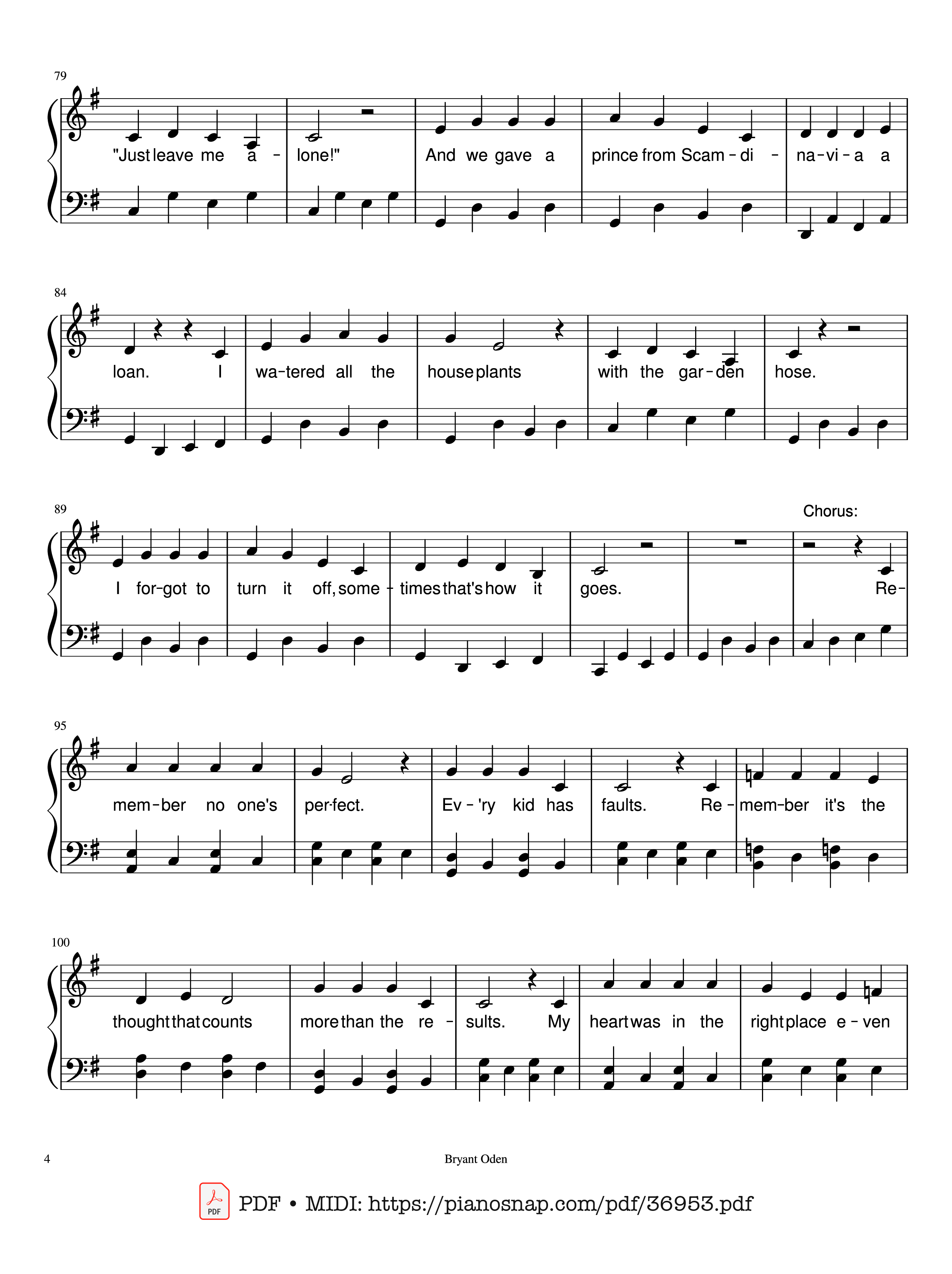 Page 4 of Sheet music PDF Piano The Mother