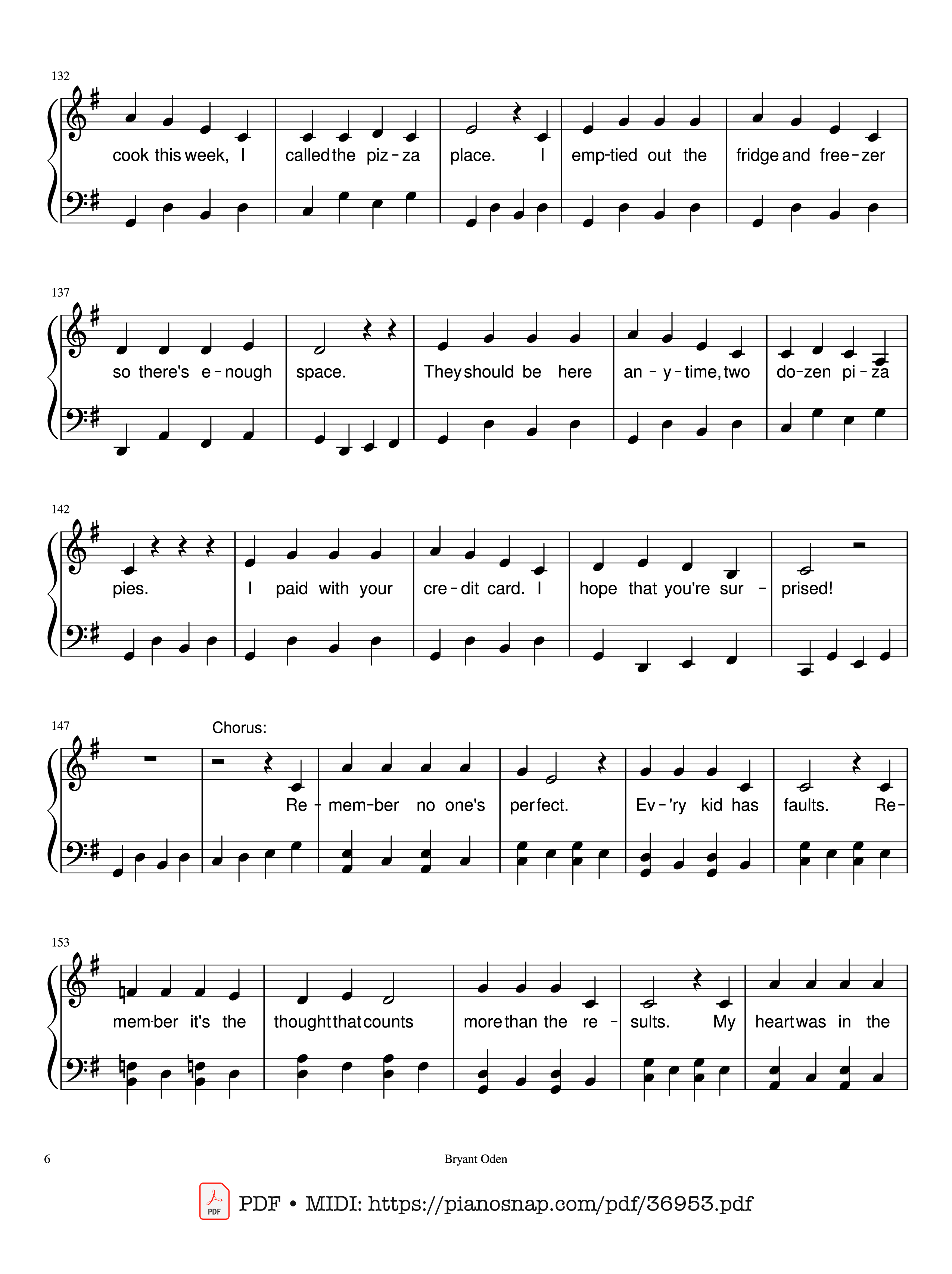 Page 6 of Sheet music PDF Piano The Mother
