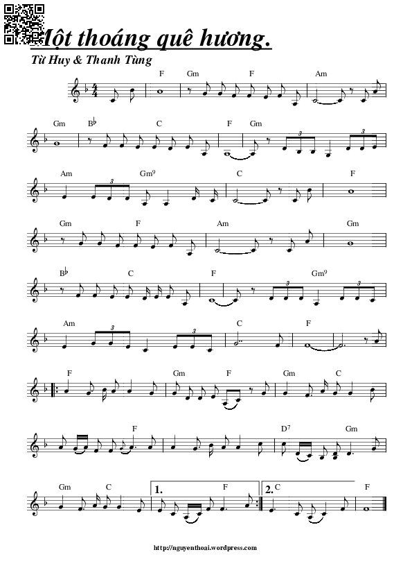 Page 3 of Sheet music PDF Một thoáng quê hương - Từ Huy
