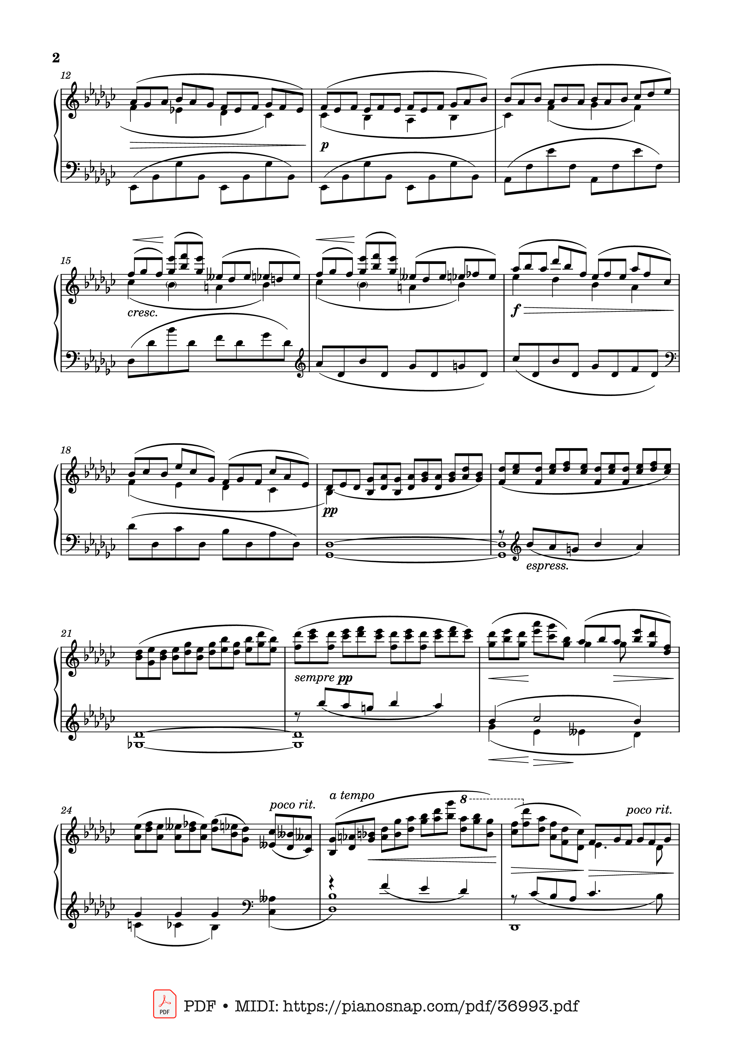 Page 2 of Sheet music PDF Piano Il Neige! - Henrique Oswald