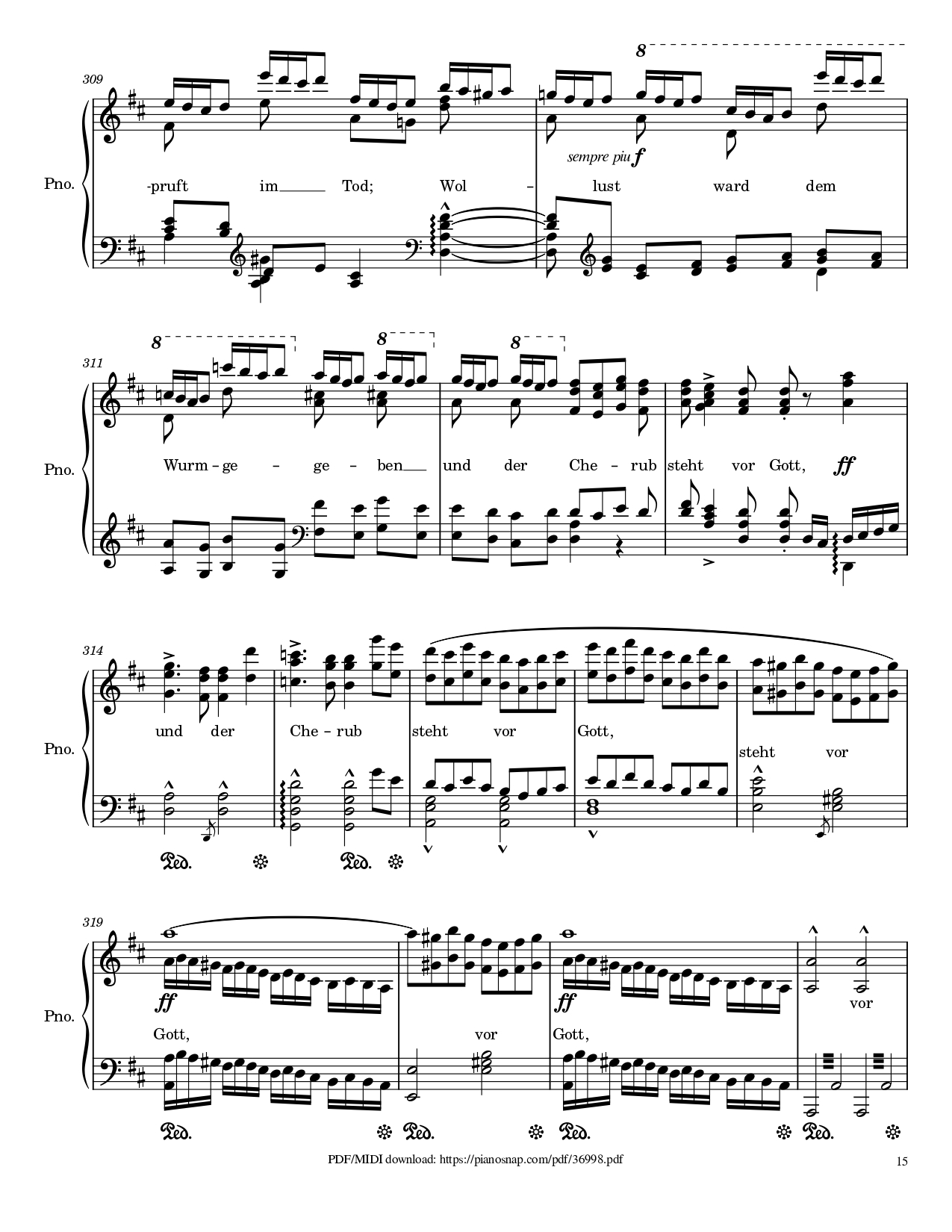 Page 15 of Sheet music PDF Piano Symphony no.9, 4th Movement, Ode to Joy Piano - Ludwig van Beethoven