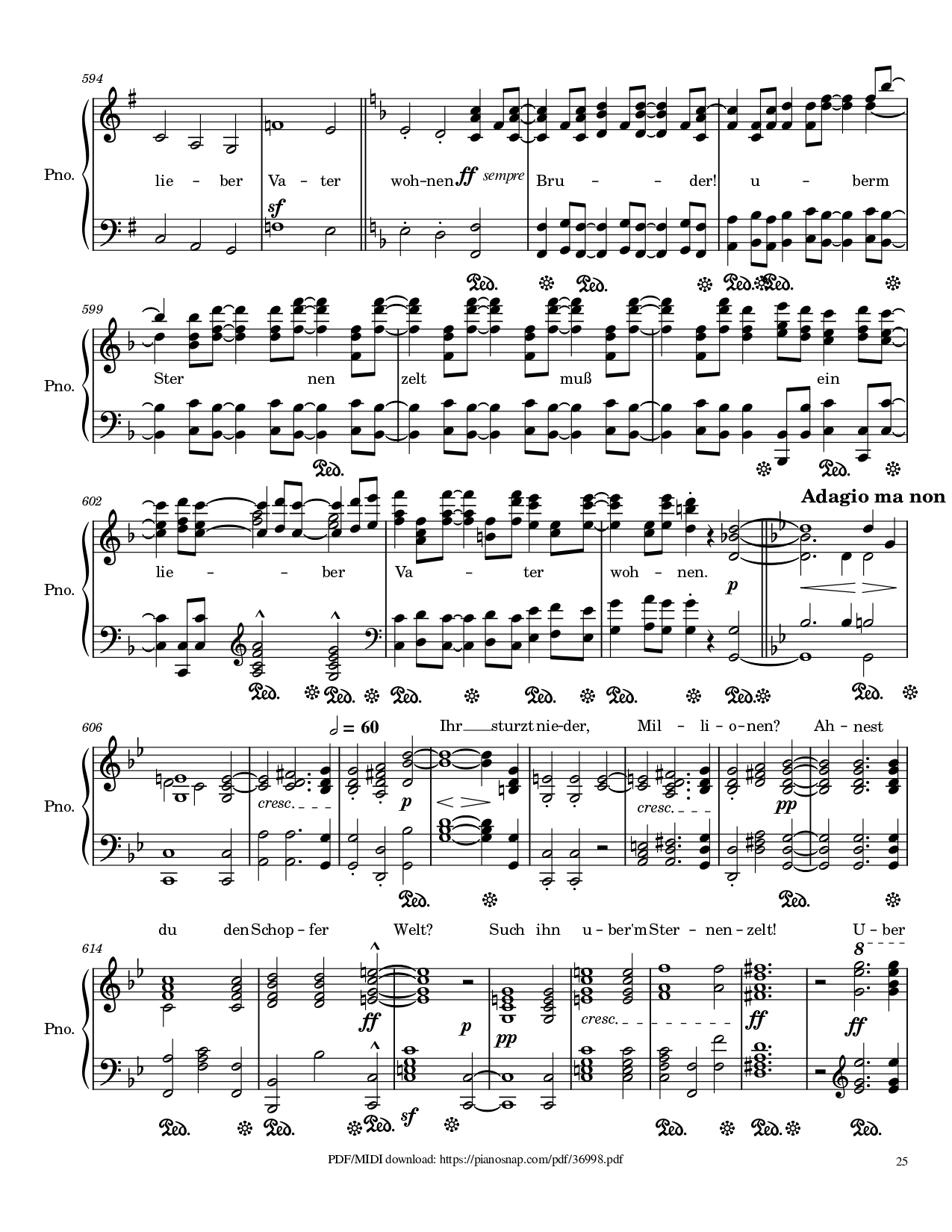 Page 25 of Sheet music PDF Piano Symphony no.9, 4th Movement, Ode to Joy Piano - Ludwig van Beethoven