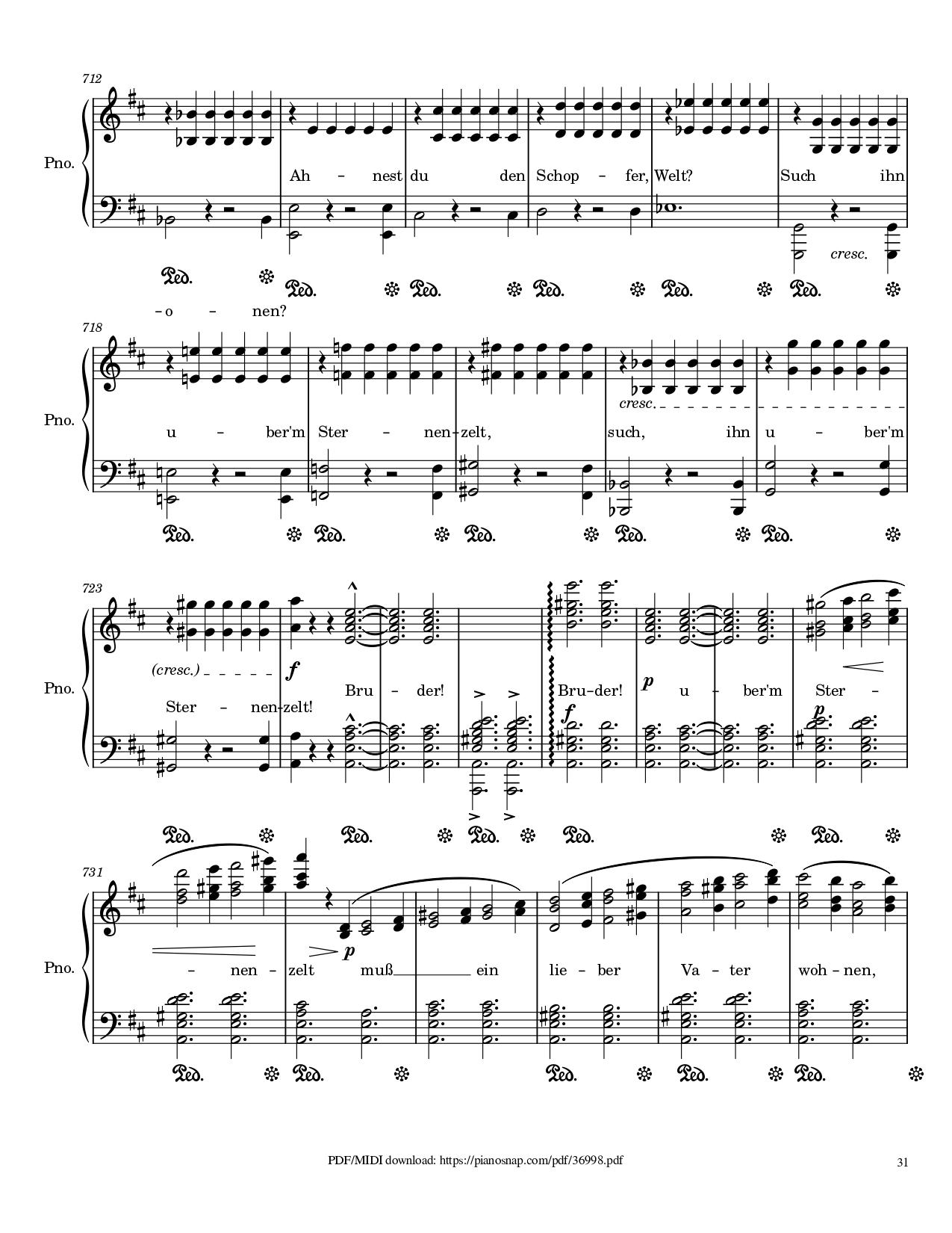 Page 31 of Sheet music PDF Piano Symphony no.9, 4th Movement, Ode to Joy Piano - Ludwig van Beethoven