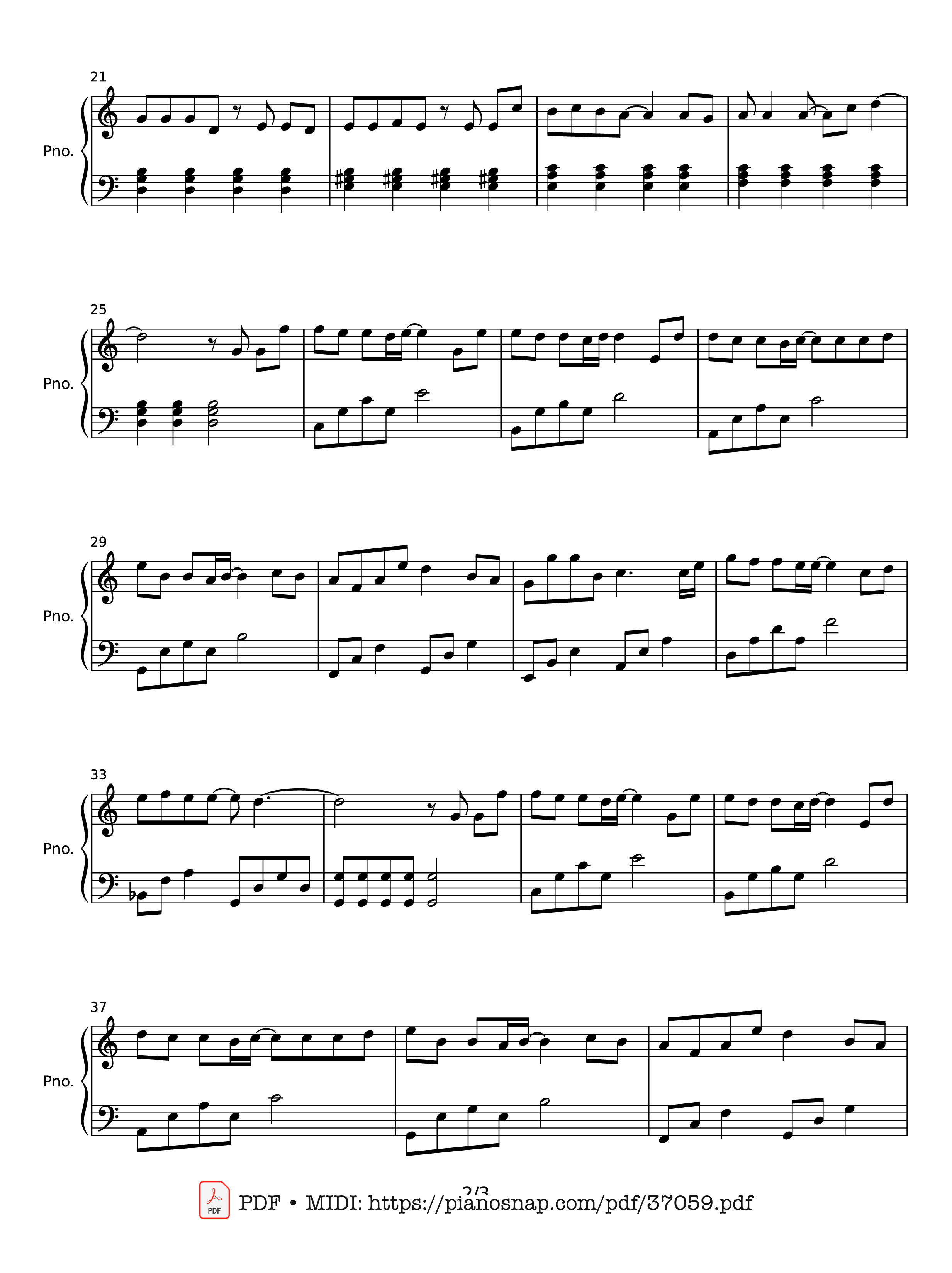 Page 2 of Sheet music PDF Piano 五十年以后 - 海来阿木 Piano - 海来阿木
