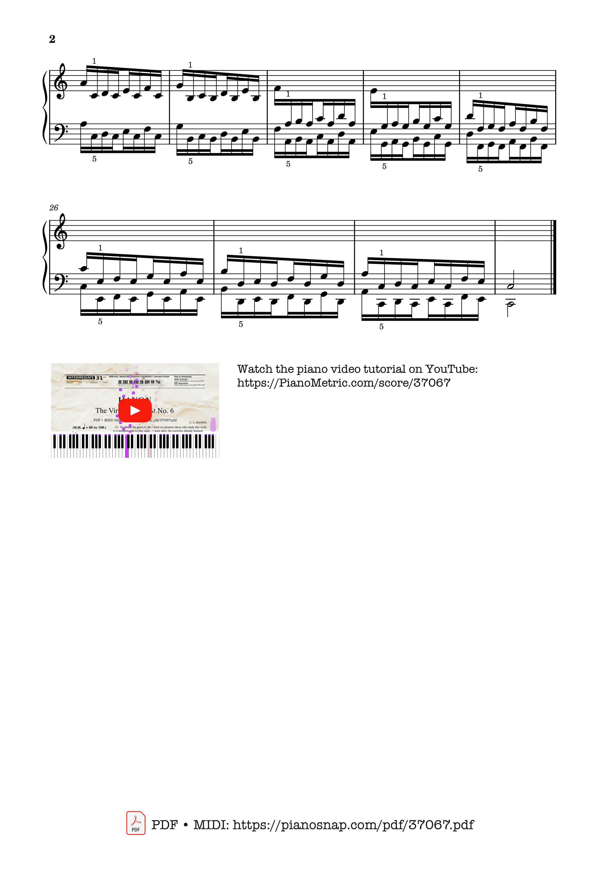 Page 2 of Sheet music PDF Hanon - The Virtuoso Pianist No. 6 - Charles-Louis Hanon