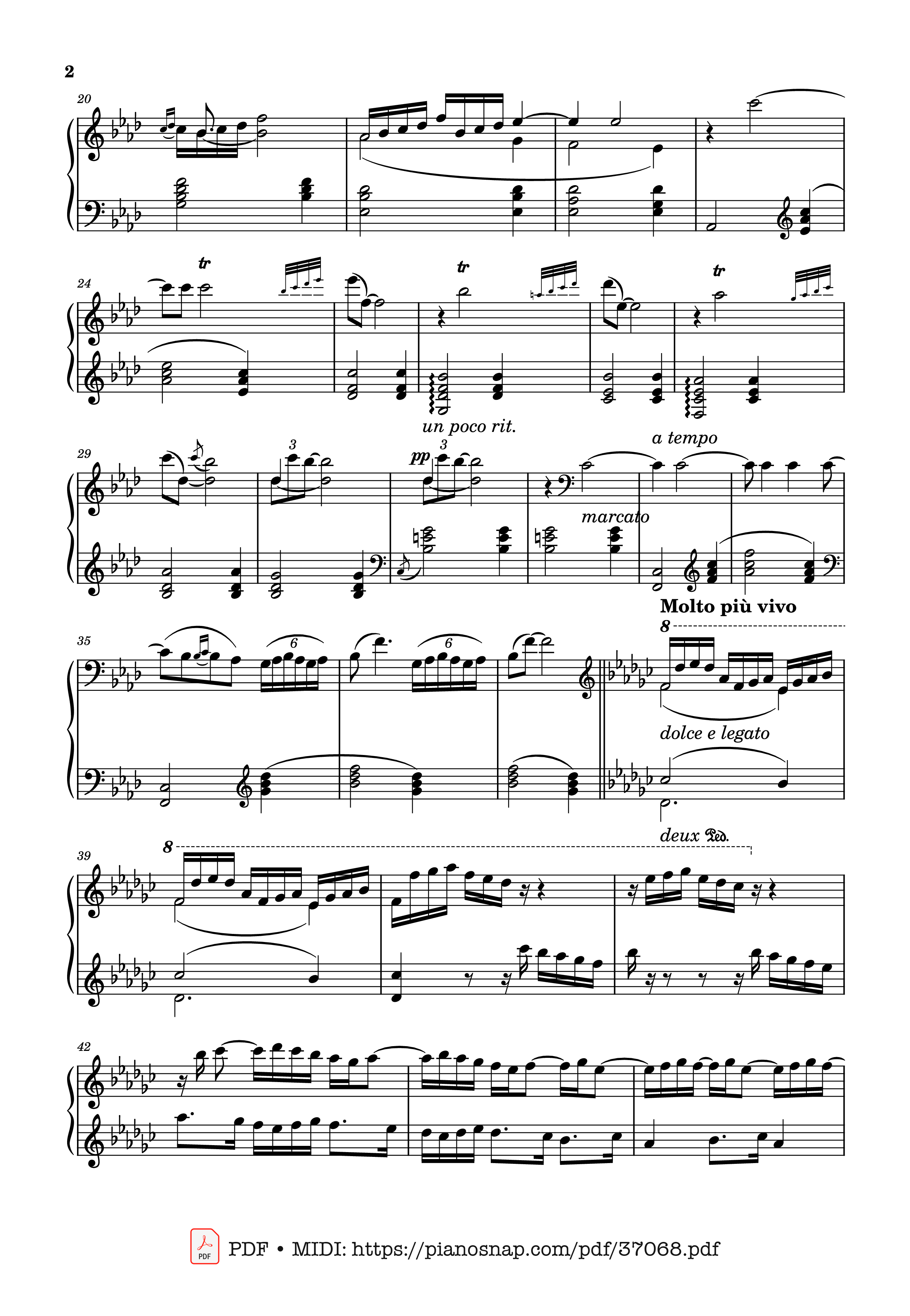 Page 2 of Sheet music PDF Piano Pièce pour Piano Opus 12 in F Minor - Mel Bonis